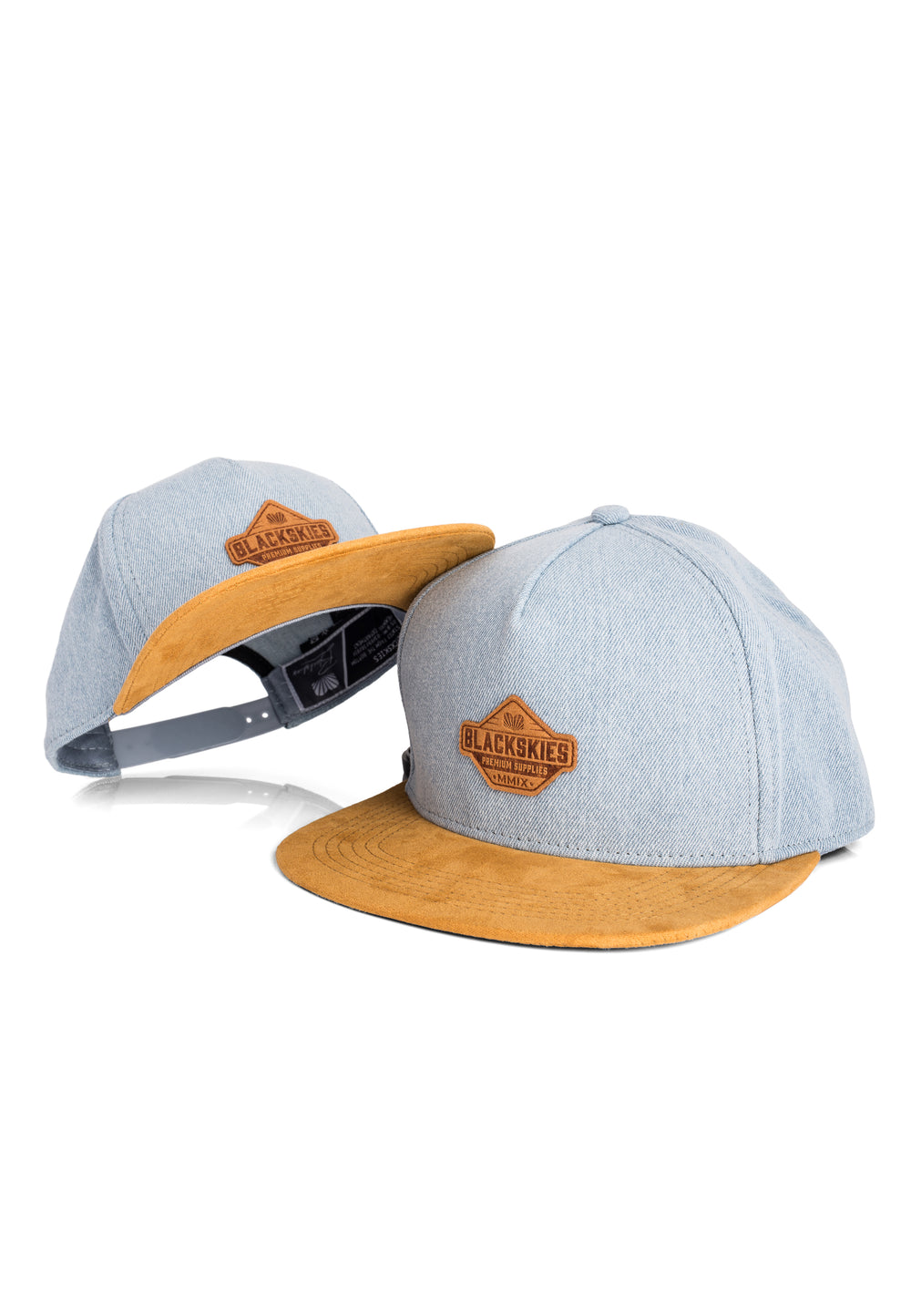 Blackskies-Essentials-Snapback-Cap-Light-blue-Brown-Brown-5