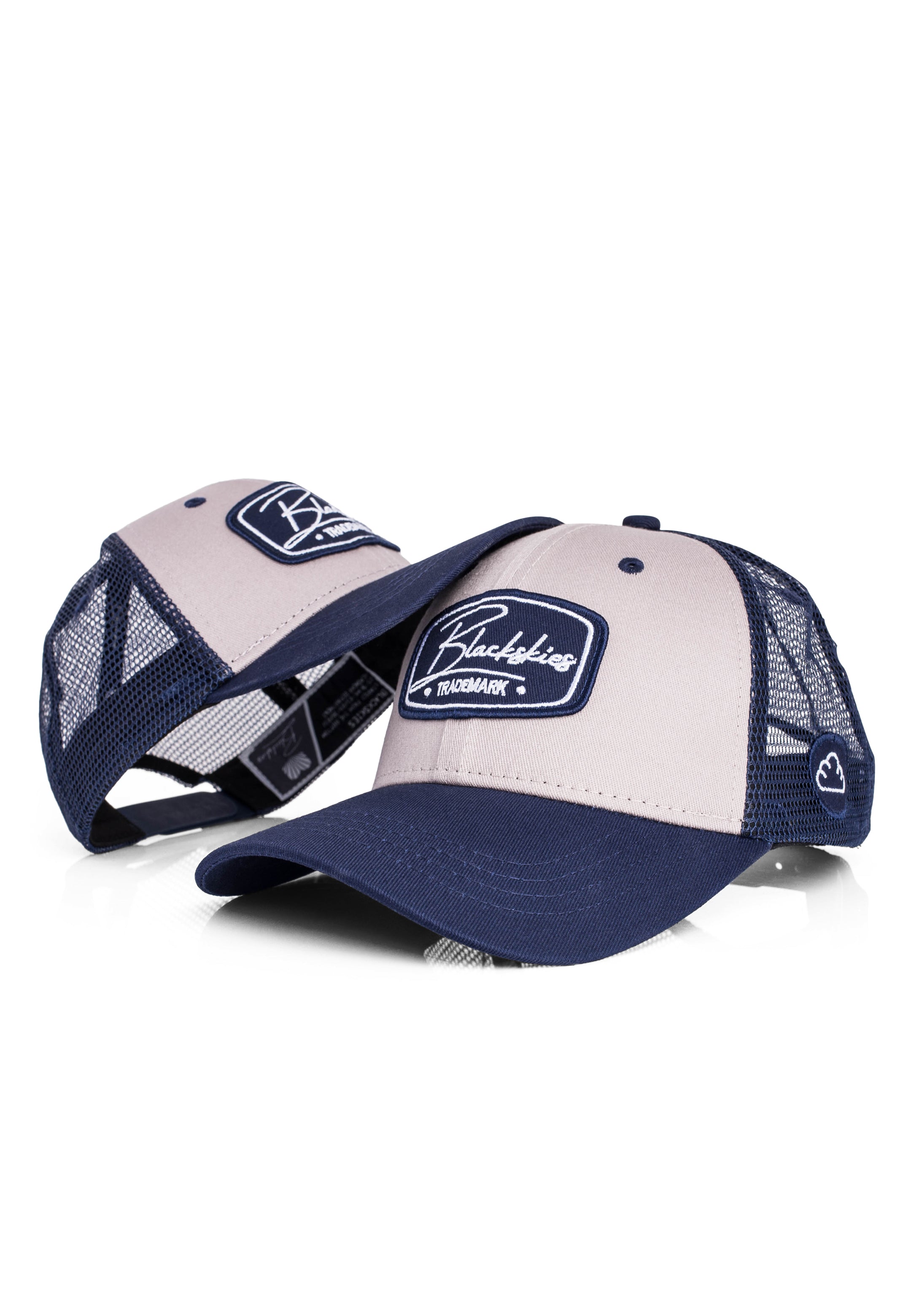 Race Baseball Cap Set of 2 Set Grey-Navyblue - Adult Cap + Kids Cap