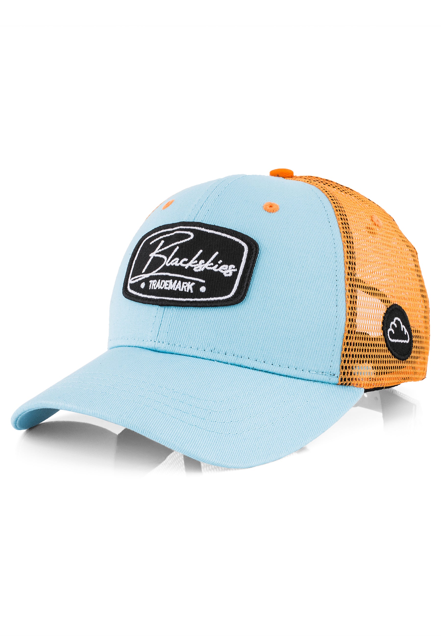 Race Baseball Cap Light Blue-Orange-Light Blue - Blackskies  display picture 2