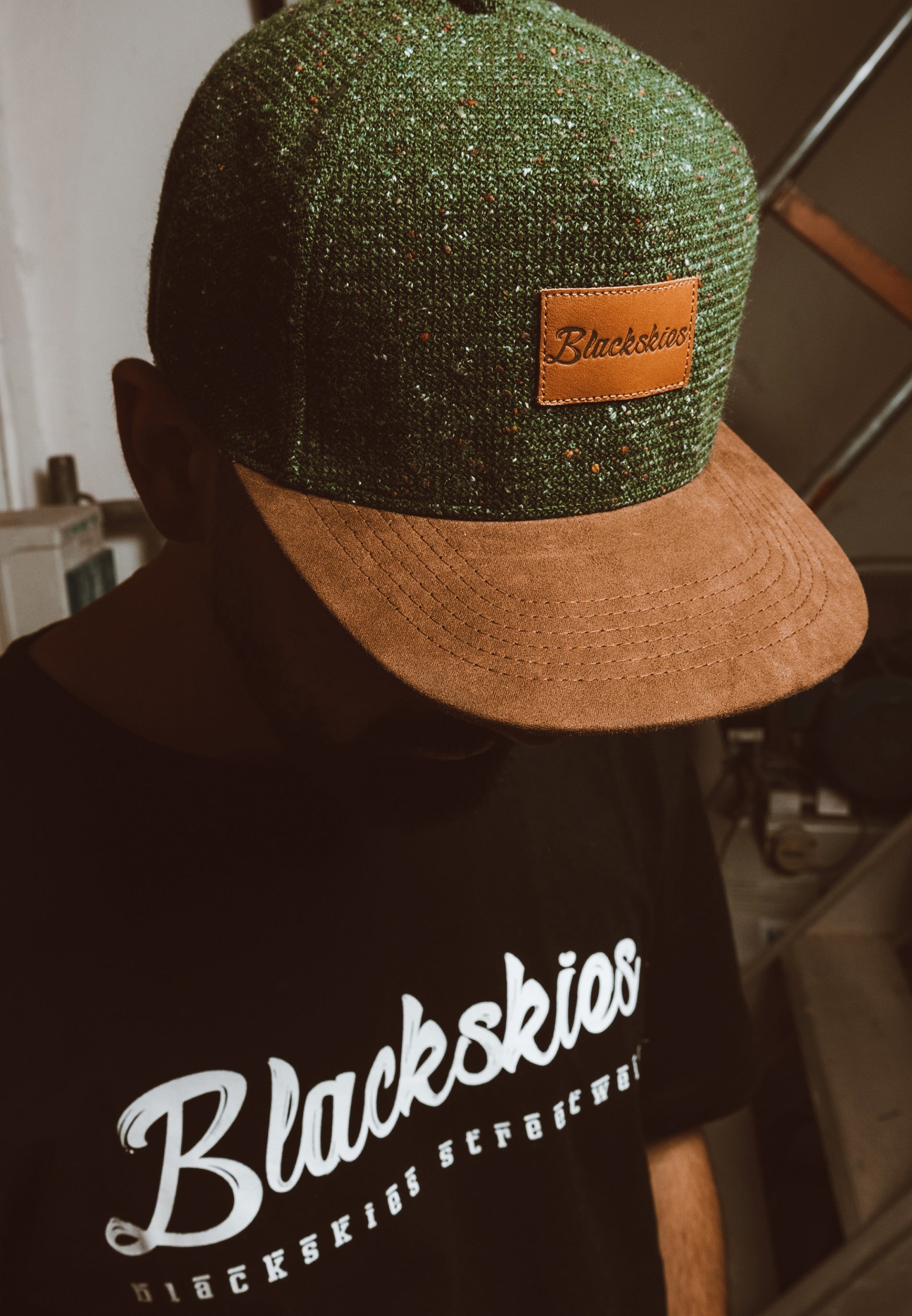 600000087-Blackskies-Obsidian-Snapback-Cap-Green-Model