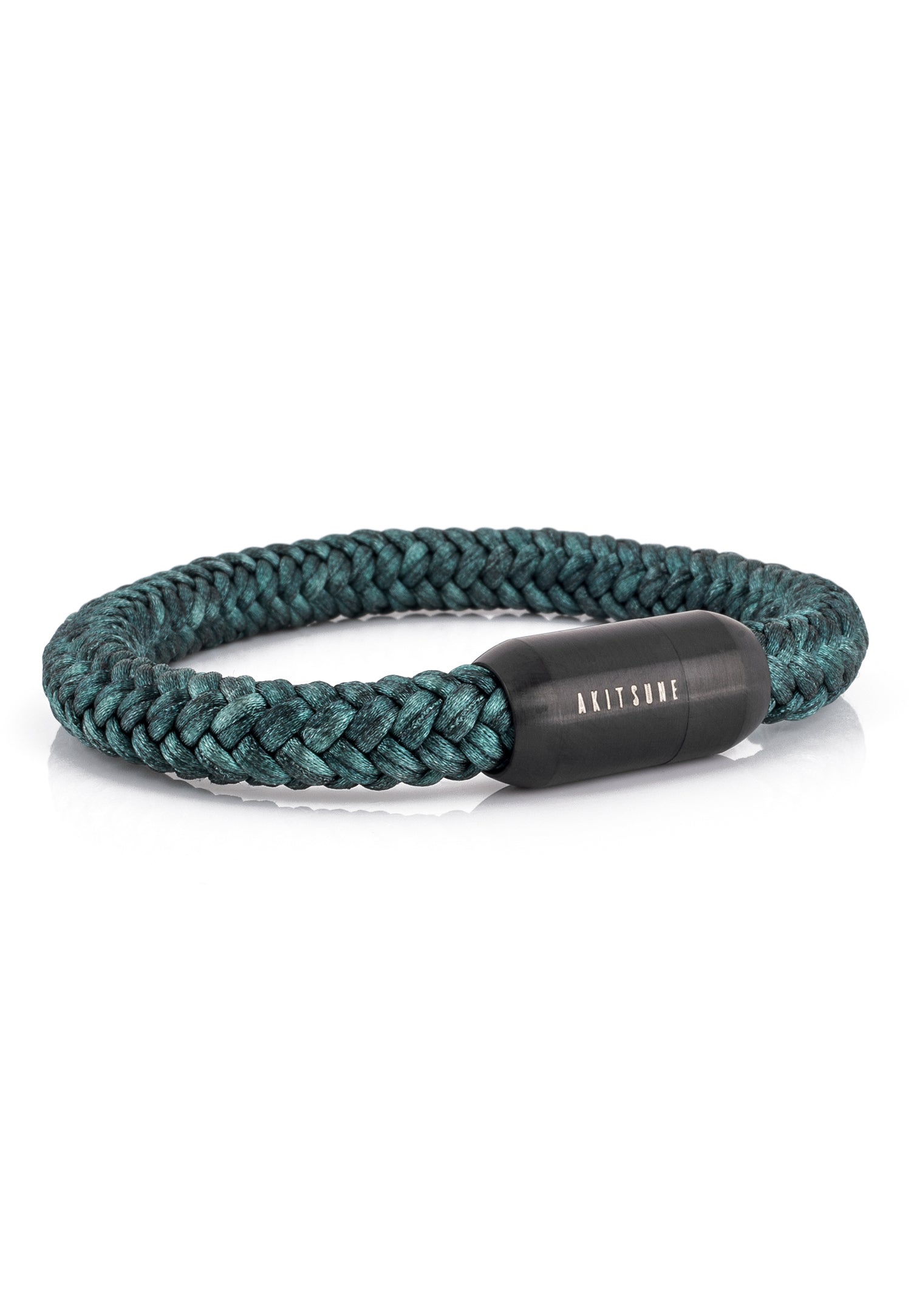 AK-B-POR-11-Akitsune-Portus-Nautical-Rope-Bracelet-Matte-Black-Green