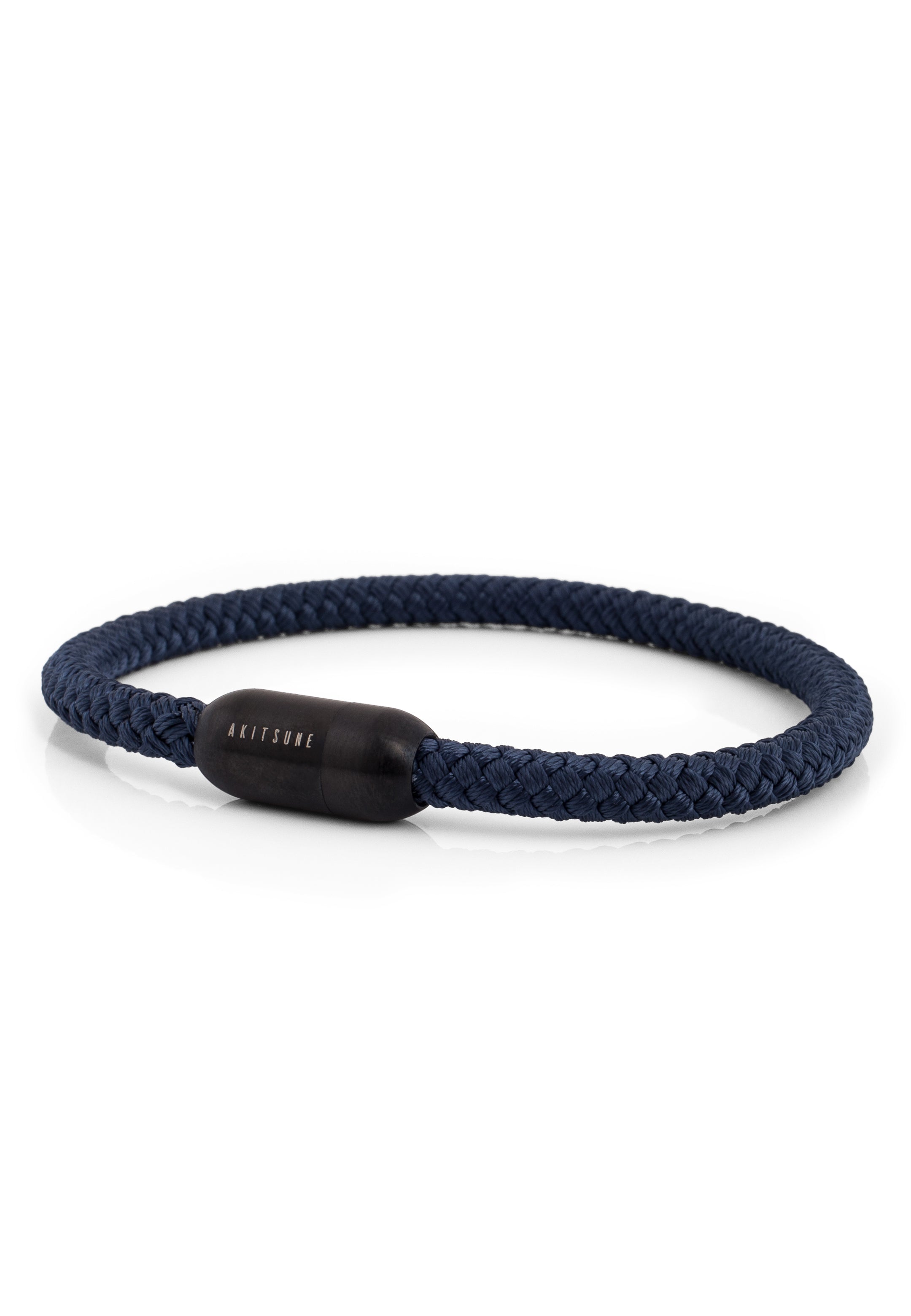 AK-B-SILV-15-Akitsune-Silva-Nylon-Bracelet-Black-Navyblue-Side