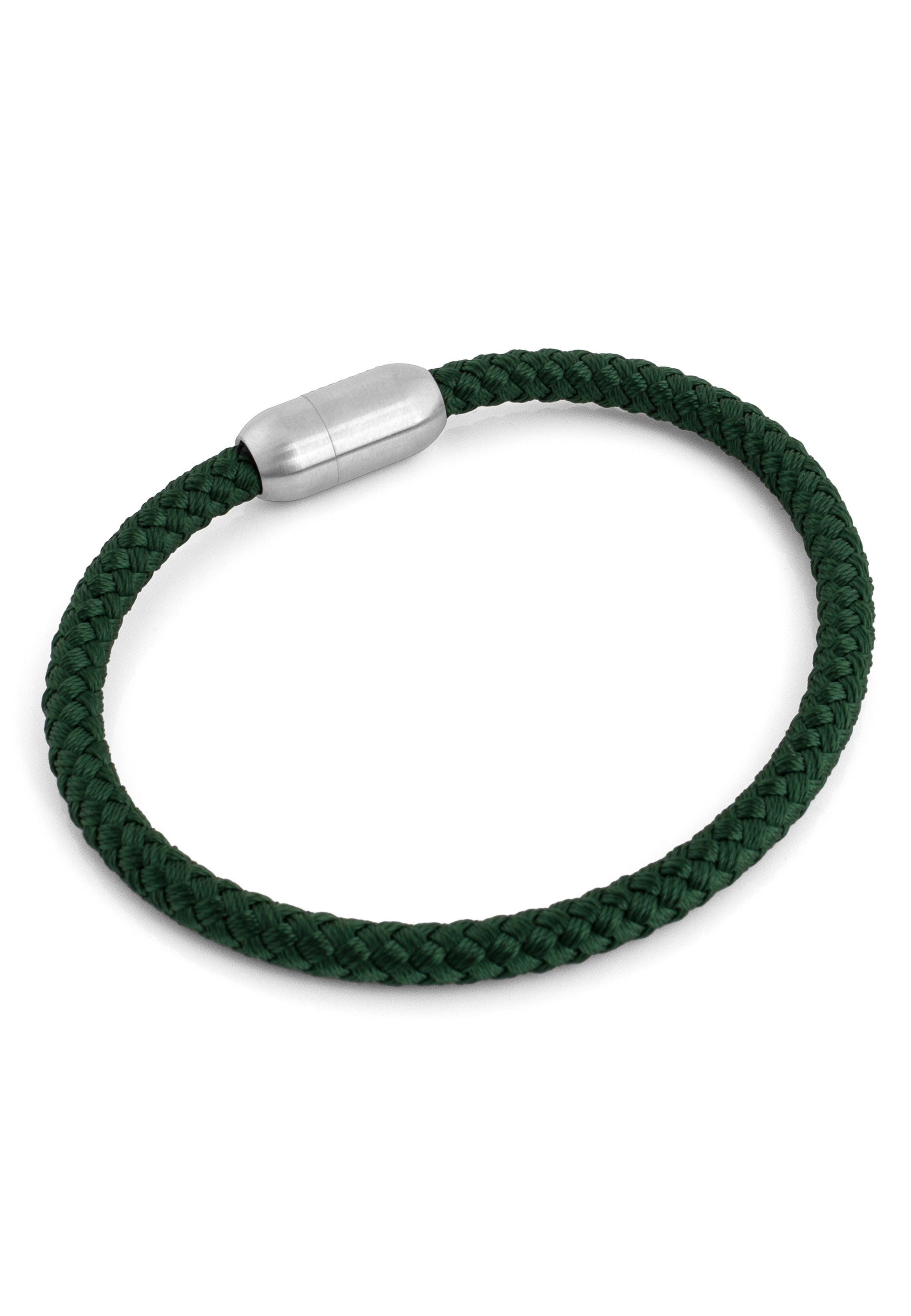 AK-B-SILV-19-Akitsune-Silva-Nylon-Bracelet-Silver-Green