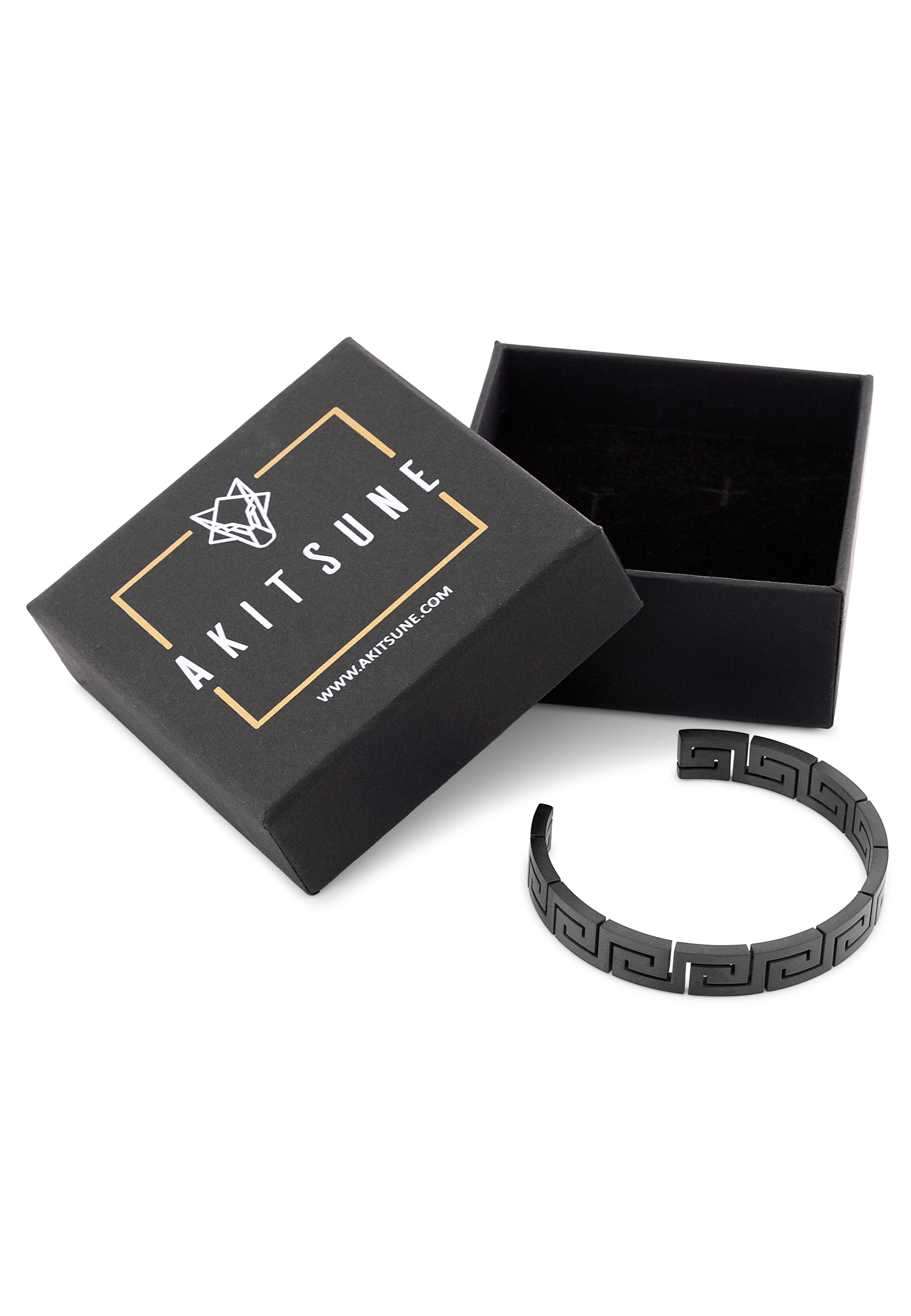 AK-CB-ARG-01-Argius-Meander-Bangle-Matte-Black-Box-Packaging