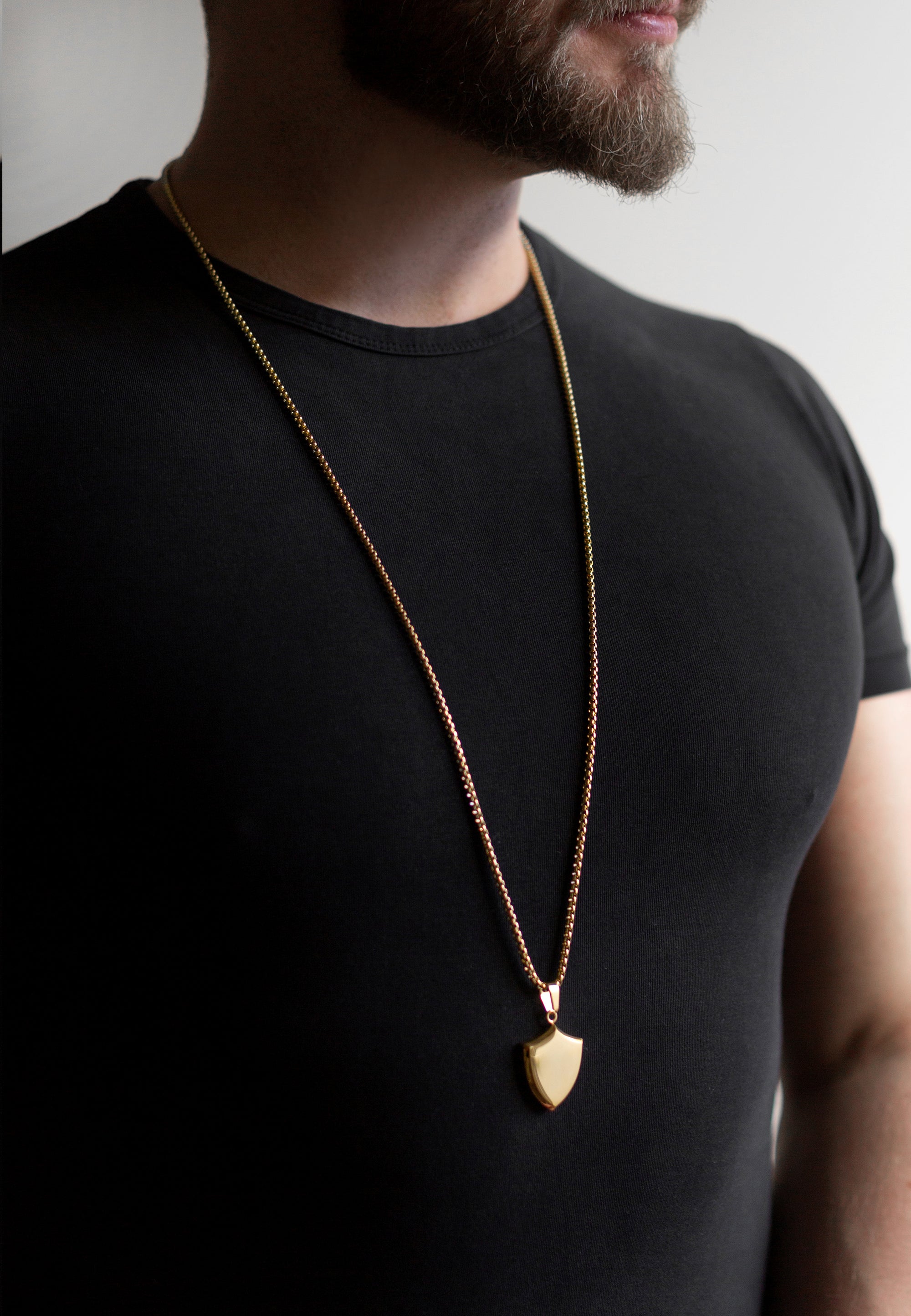 AK-PEN-INS-02-Akitsune-Insignia-Pendant-Gold-Shield-Model-2