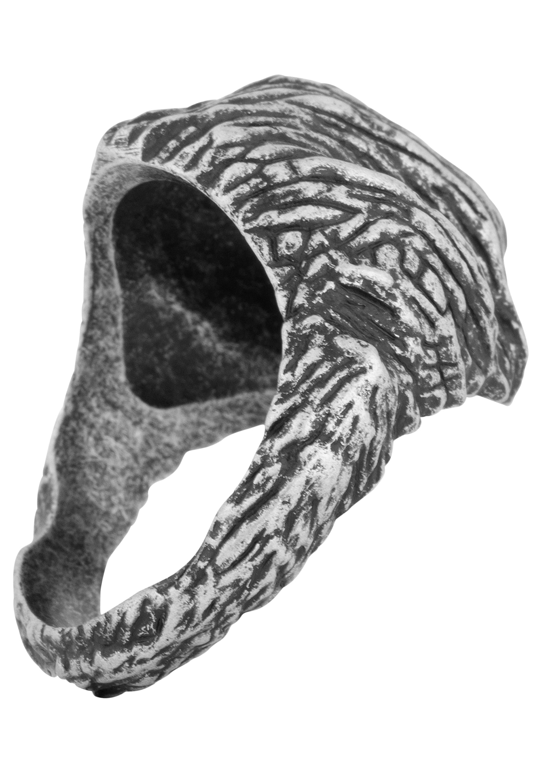 AK-R-ROC-02-Akitsune-The-Rock-Ring-Antique-Silver-Up-Back