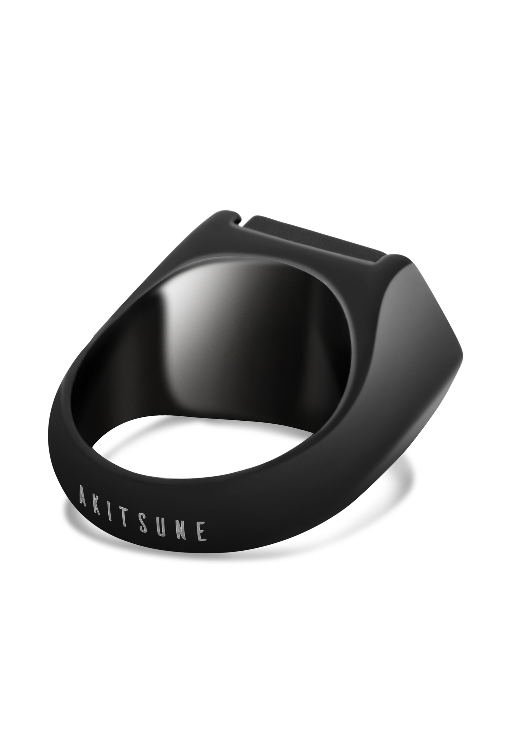Akitsune-Abyssum-Ring-Matte-Black-Black-Flat-Stone