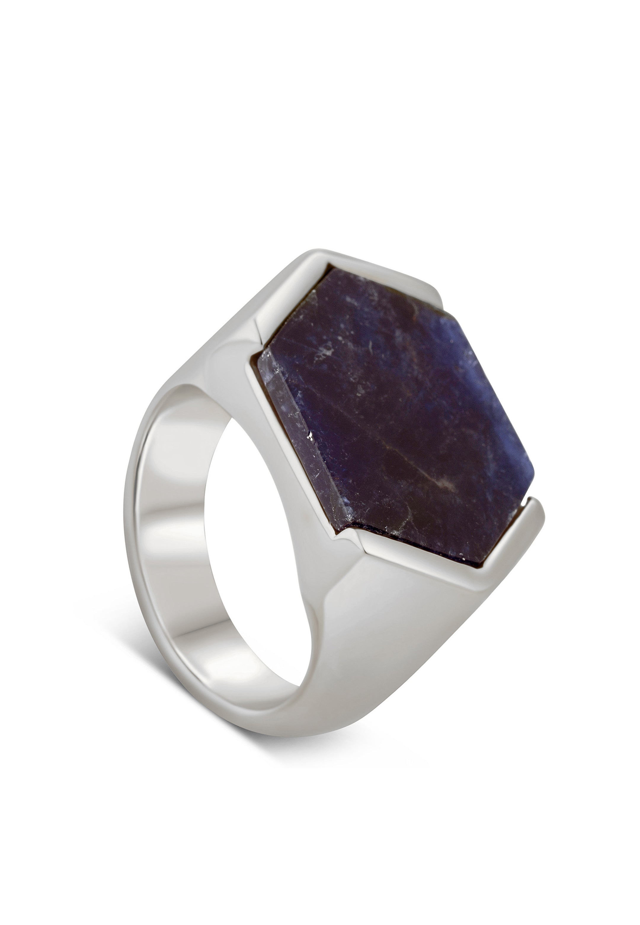Akitsune-Abyssum-Ring-Silver-Blue-Vein-Stone-Side