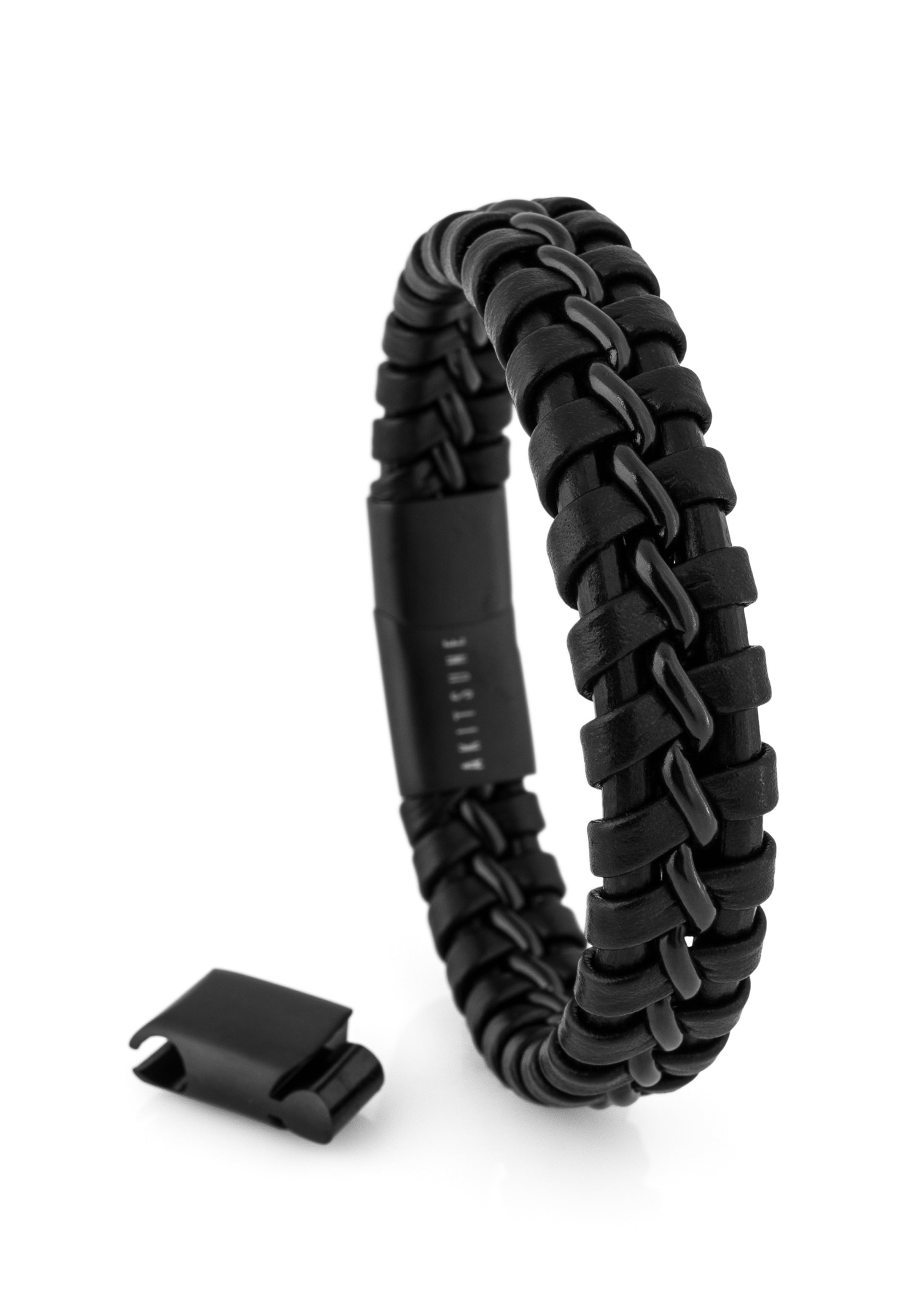 Akitsune-Adeptus-Leather-Bracelet-Black-Black-Mens-4