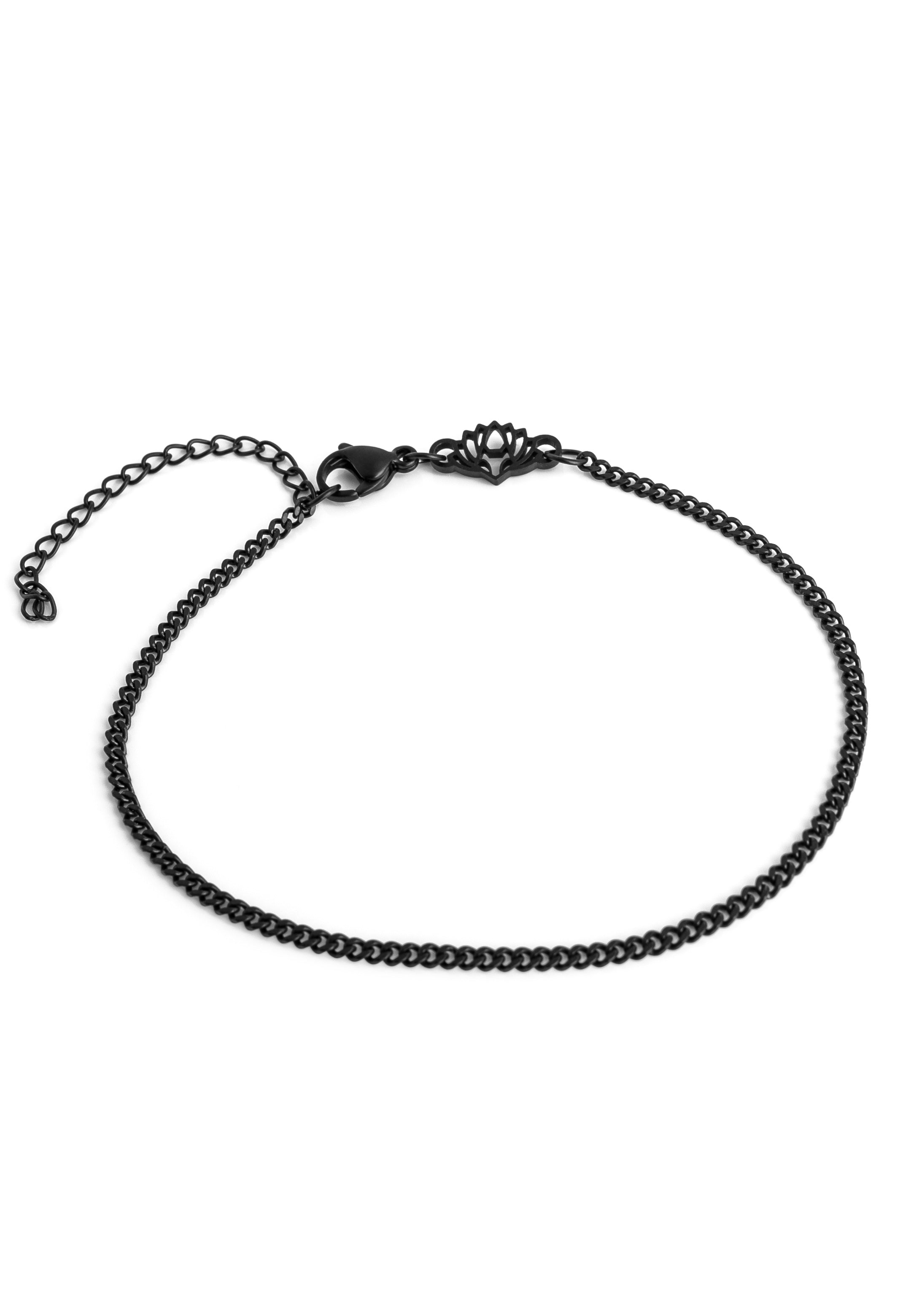 Akitsune-Cuban-Chain-Bracelet-2mm-Matte-Black