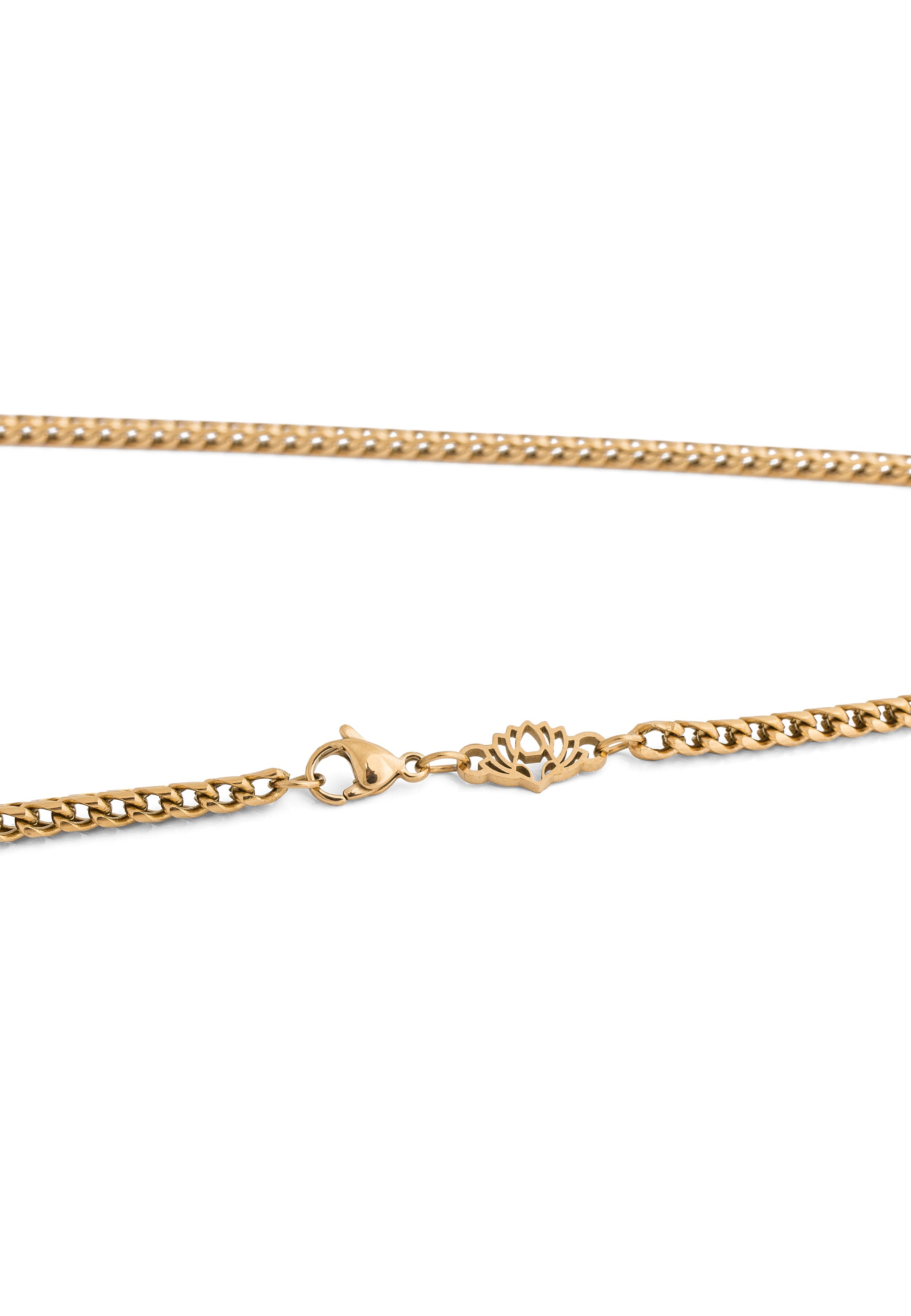 Akitsune-Franco-Necklace-Chain-Gold-3mm-Detail-Lobster-Clasp
