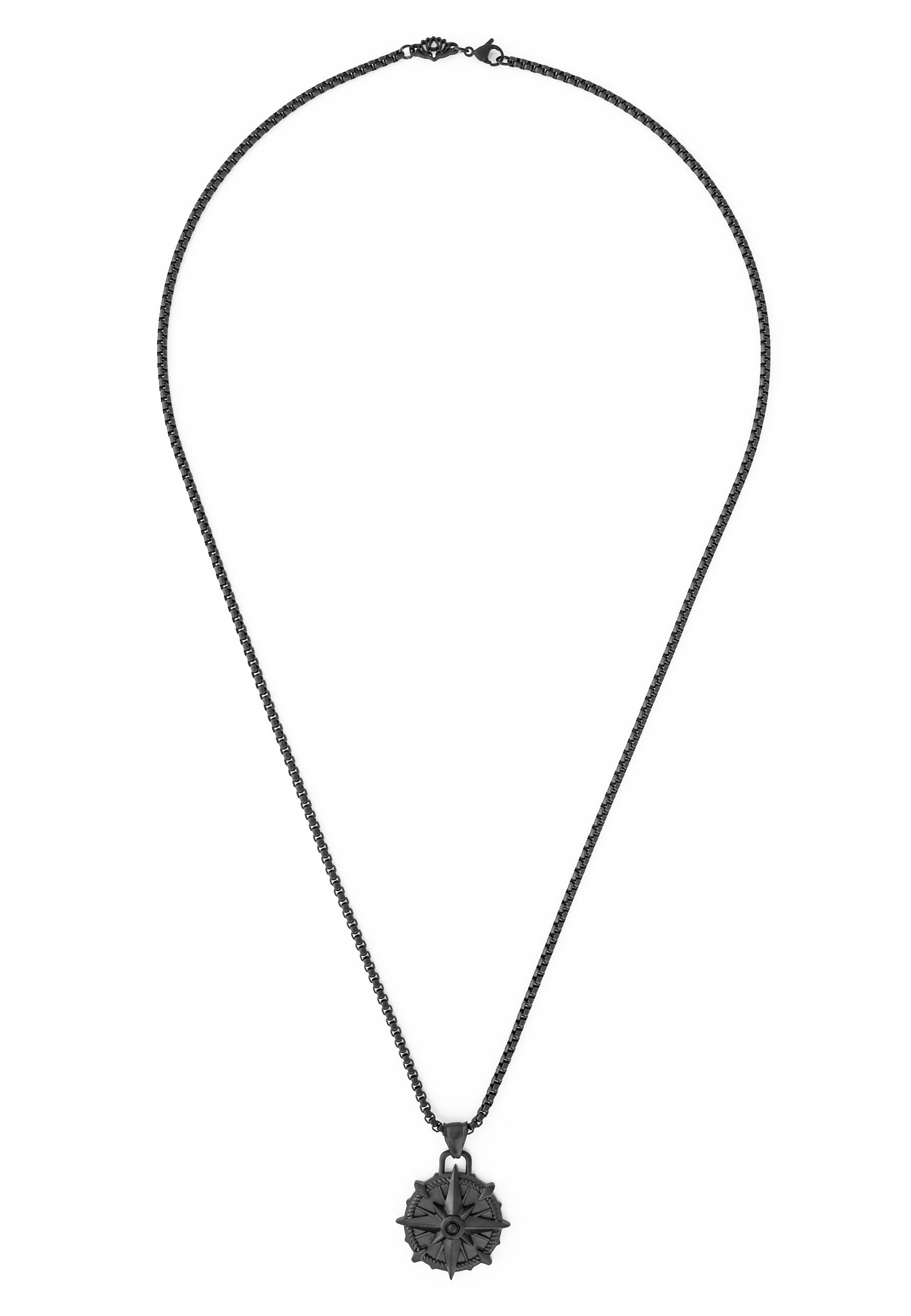 Akitsune-Guidance-Pendant-Black-North-Star-Compass-Necklace-Full