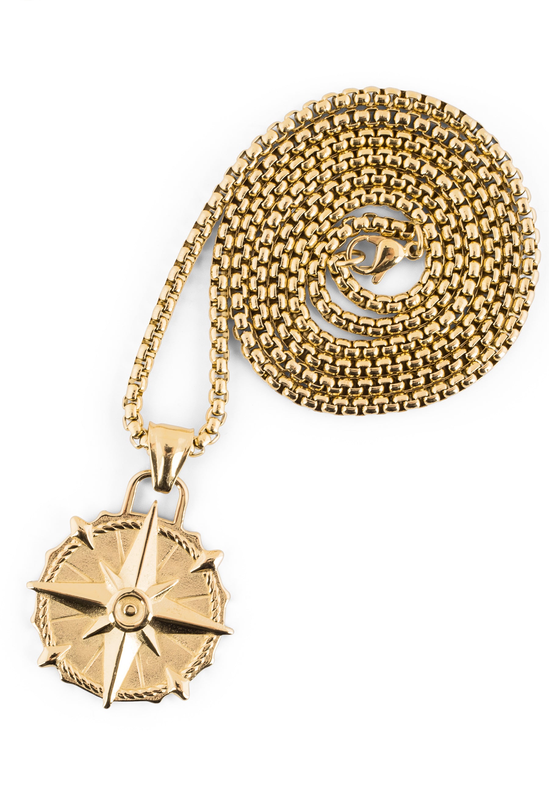 Akitsune-Guidance-Pendant-Gold-North-Star-Compass-Necklace-Full