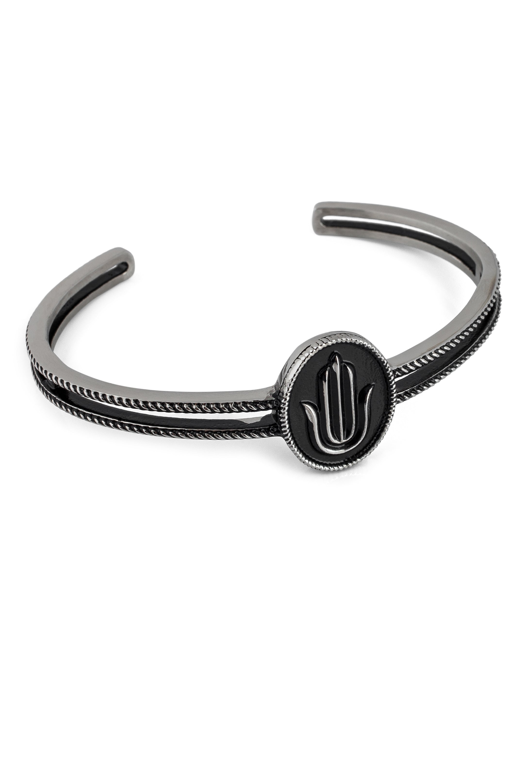 Akitsune-Hamsa-Bangle-Bracelet-Antique-Silver-Hand-of-Fatima-4