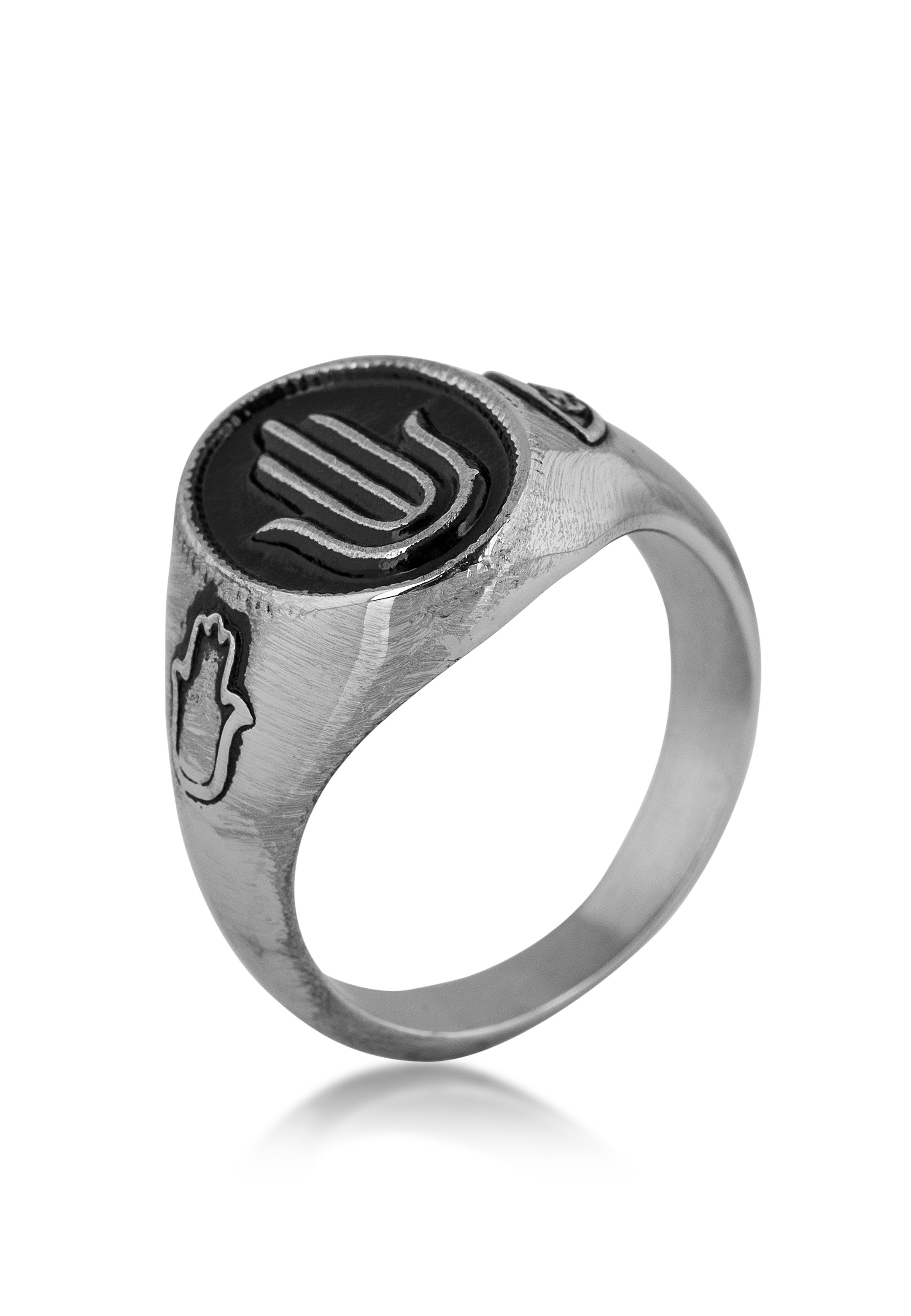 Akitsune-Hamsa-Ring-Hand-of-Fatima-Men-Women-Silver-3
