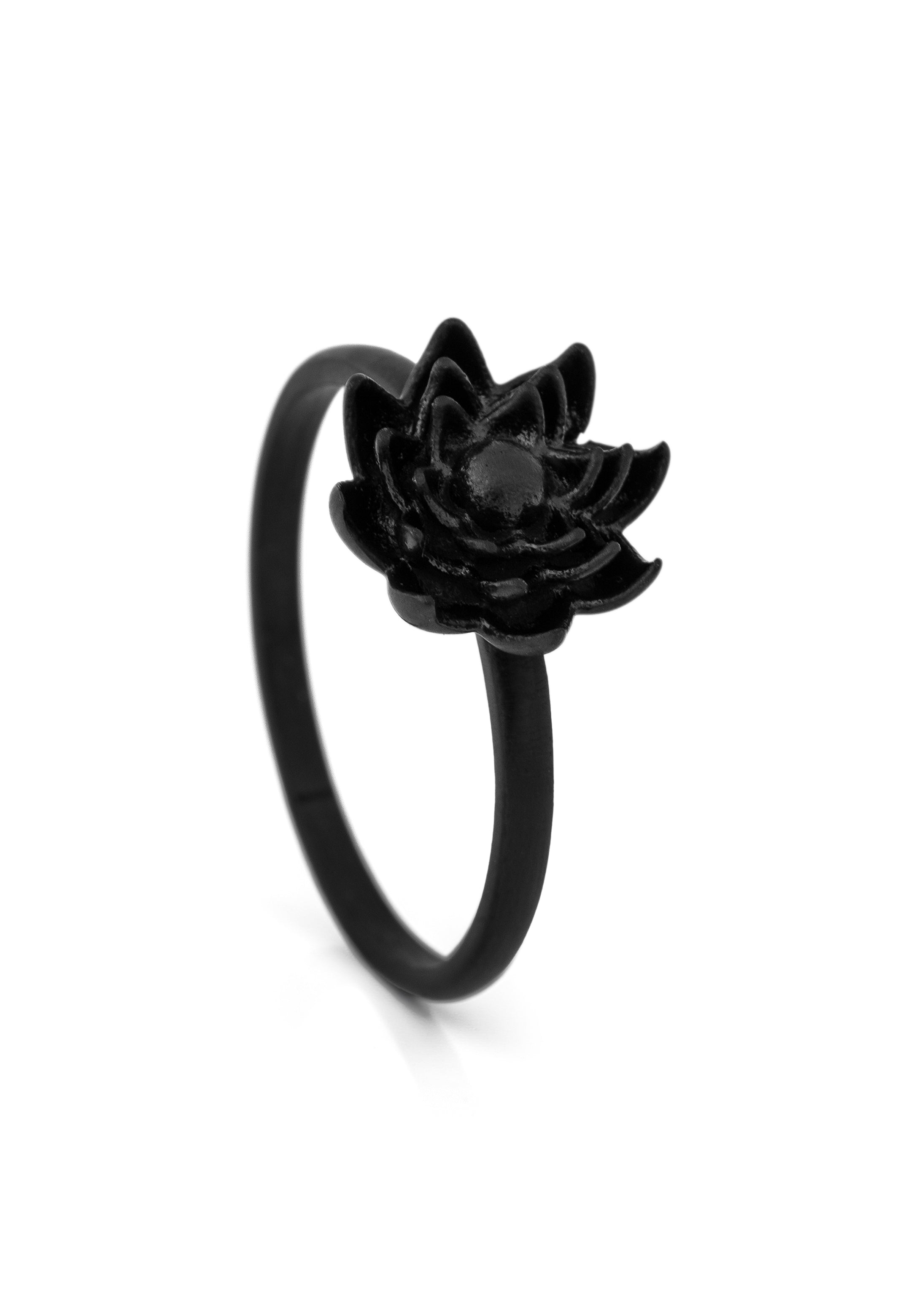 Akitsune-Lotus-Ring-Matte-Black-4