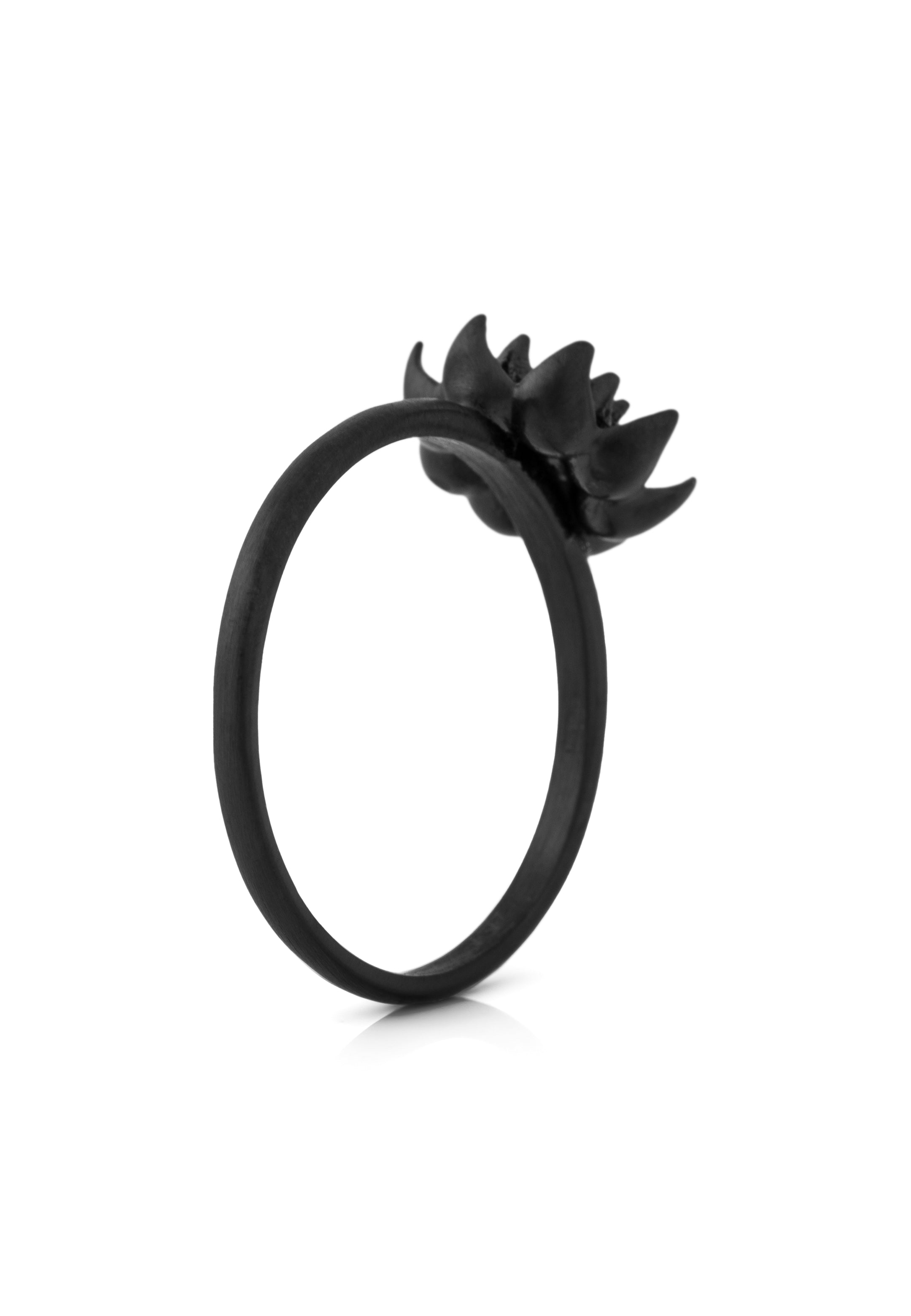Akitsune-Lotus-Ring-Matte-Black-5