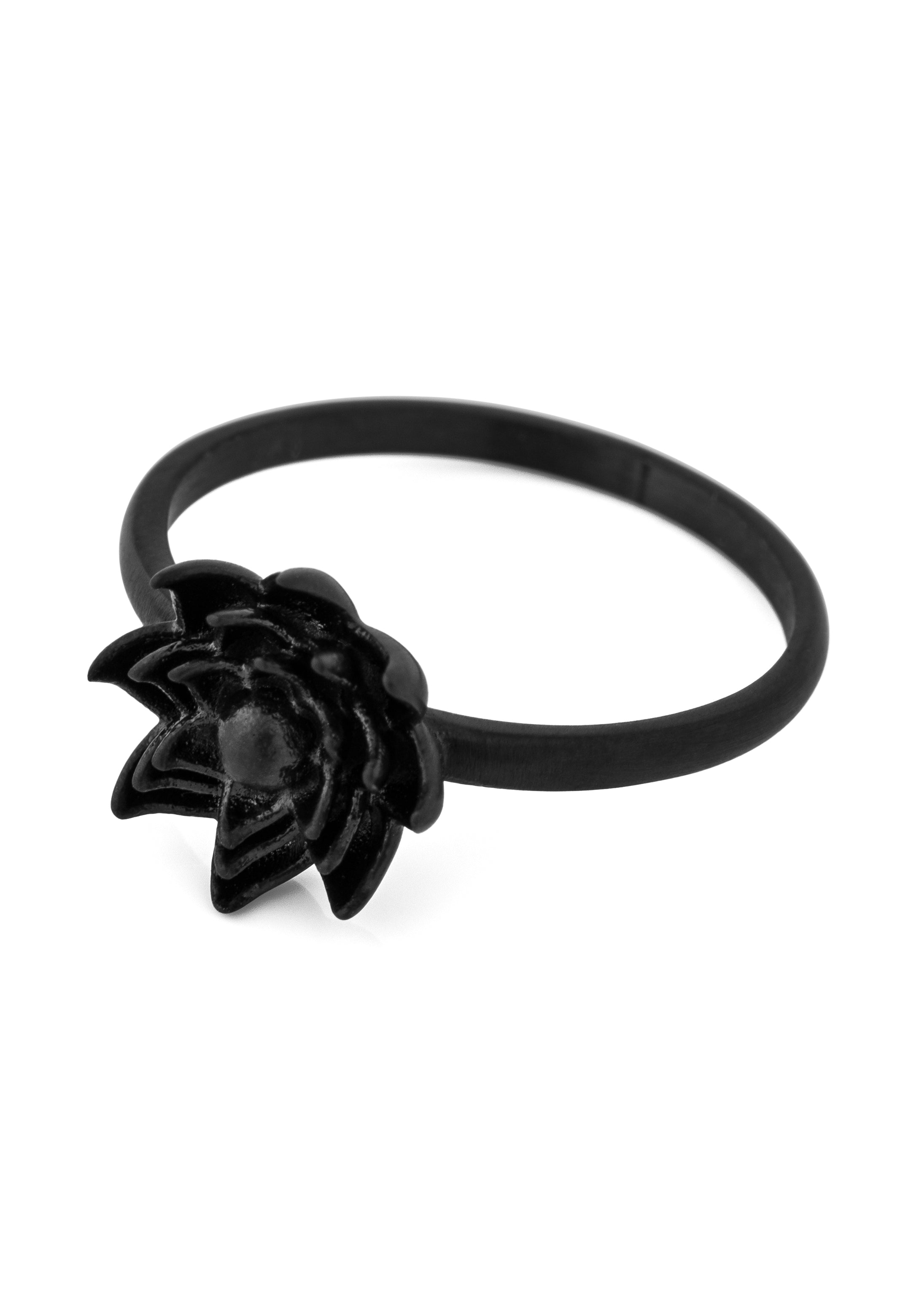 Akitsune-Lotus-Ring-Matte-Black-7