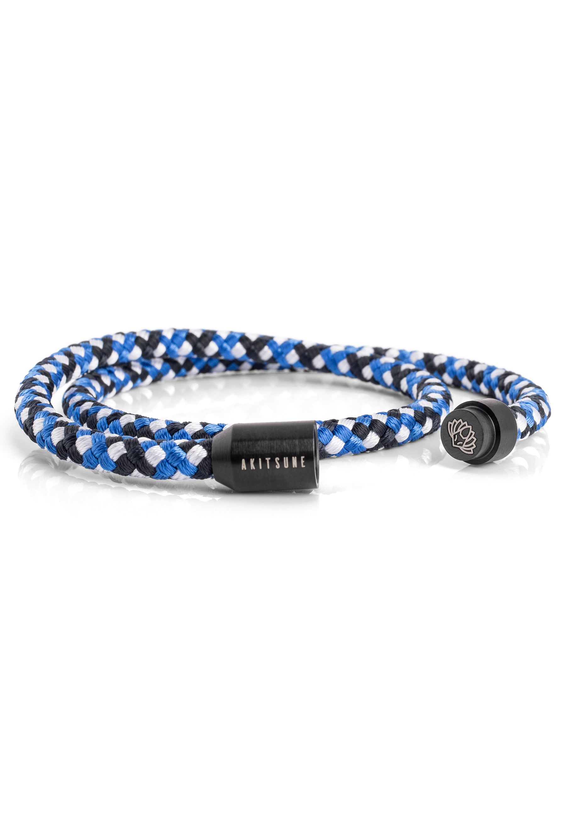 Akitsune-Mare-Nylon-Bracelet-Matte-Black-Blue-White-Magentic