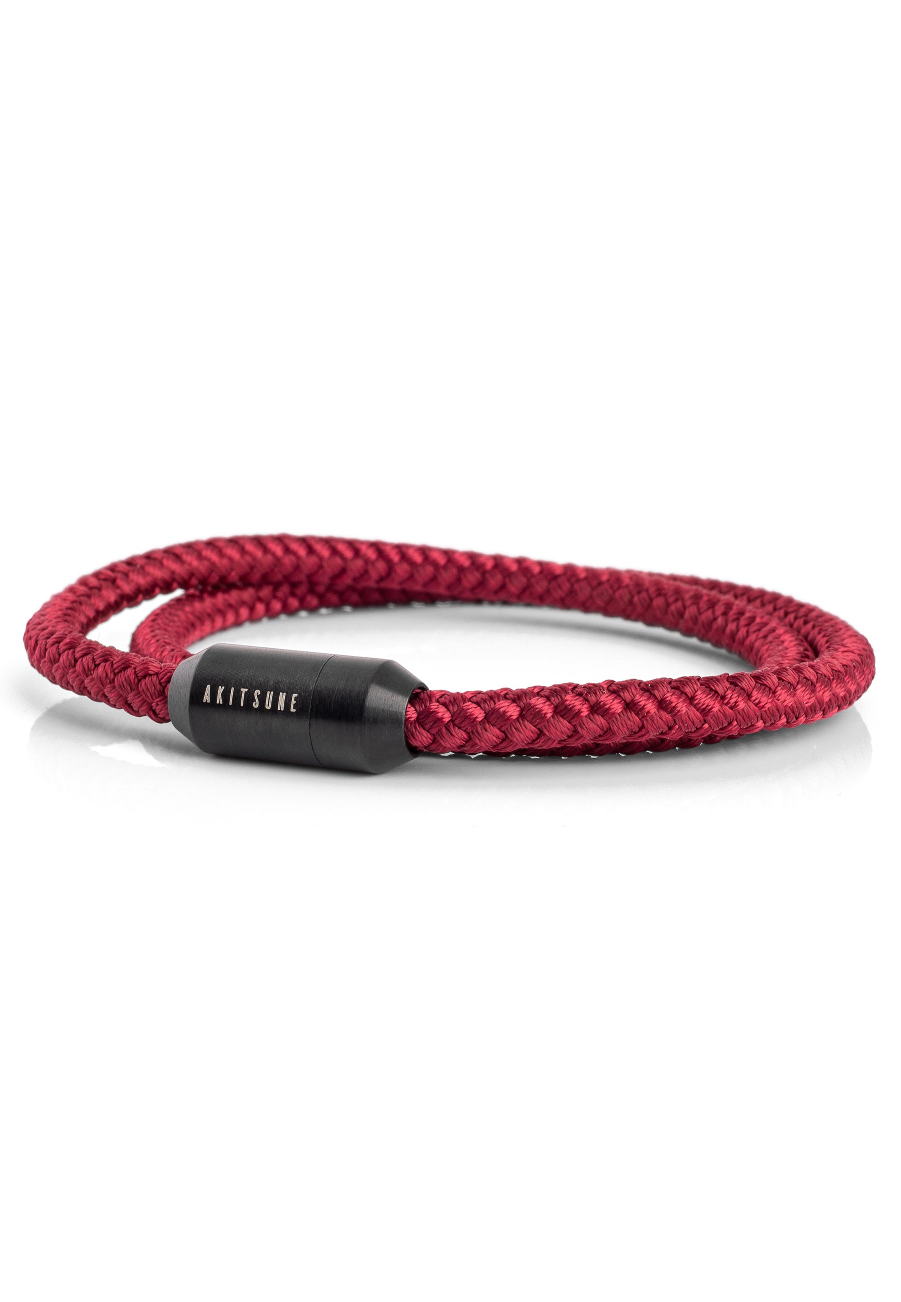 Akitsune-Mare-Nylon-Bracelet-Matte-Black-Maroon
