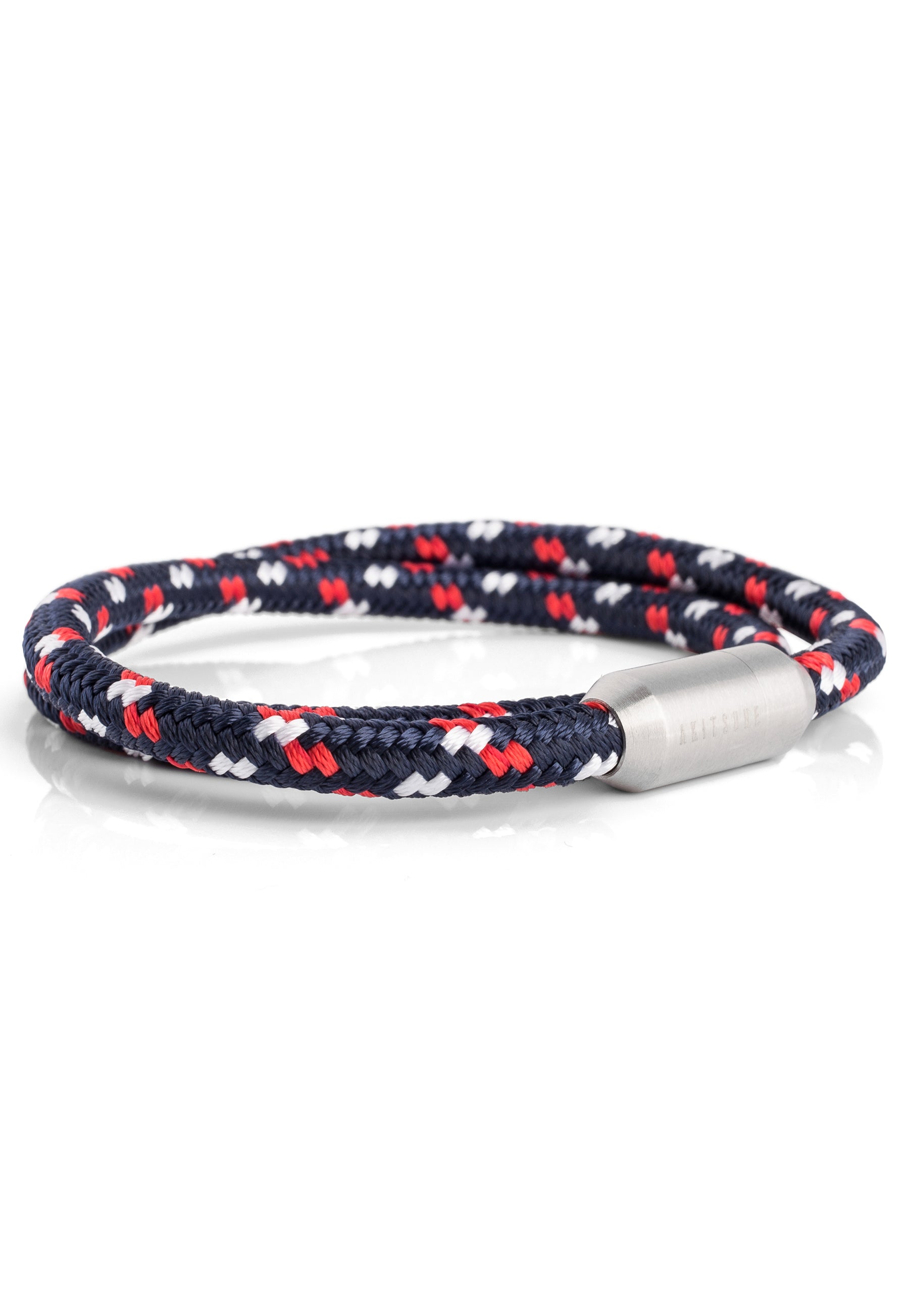 Akitsune-Mare-Nylon-Bracelet-Matte-Silver-Blue-Multicolor-Side
