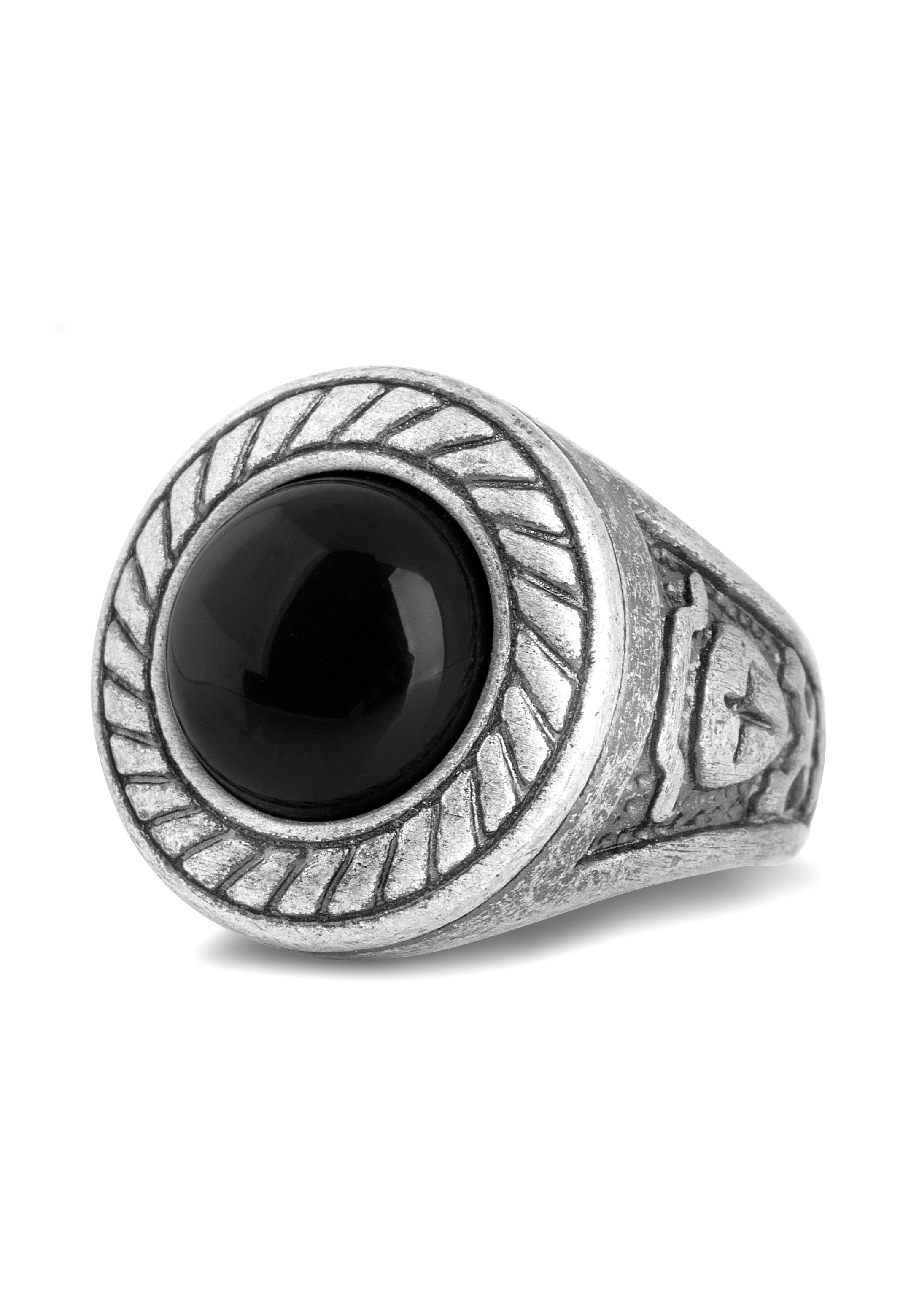 Akitsune-Mortis-Ring-Antique-Silver-Crusader-Signet-Medieval