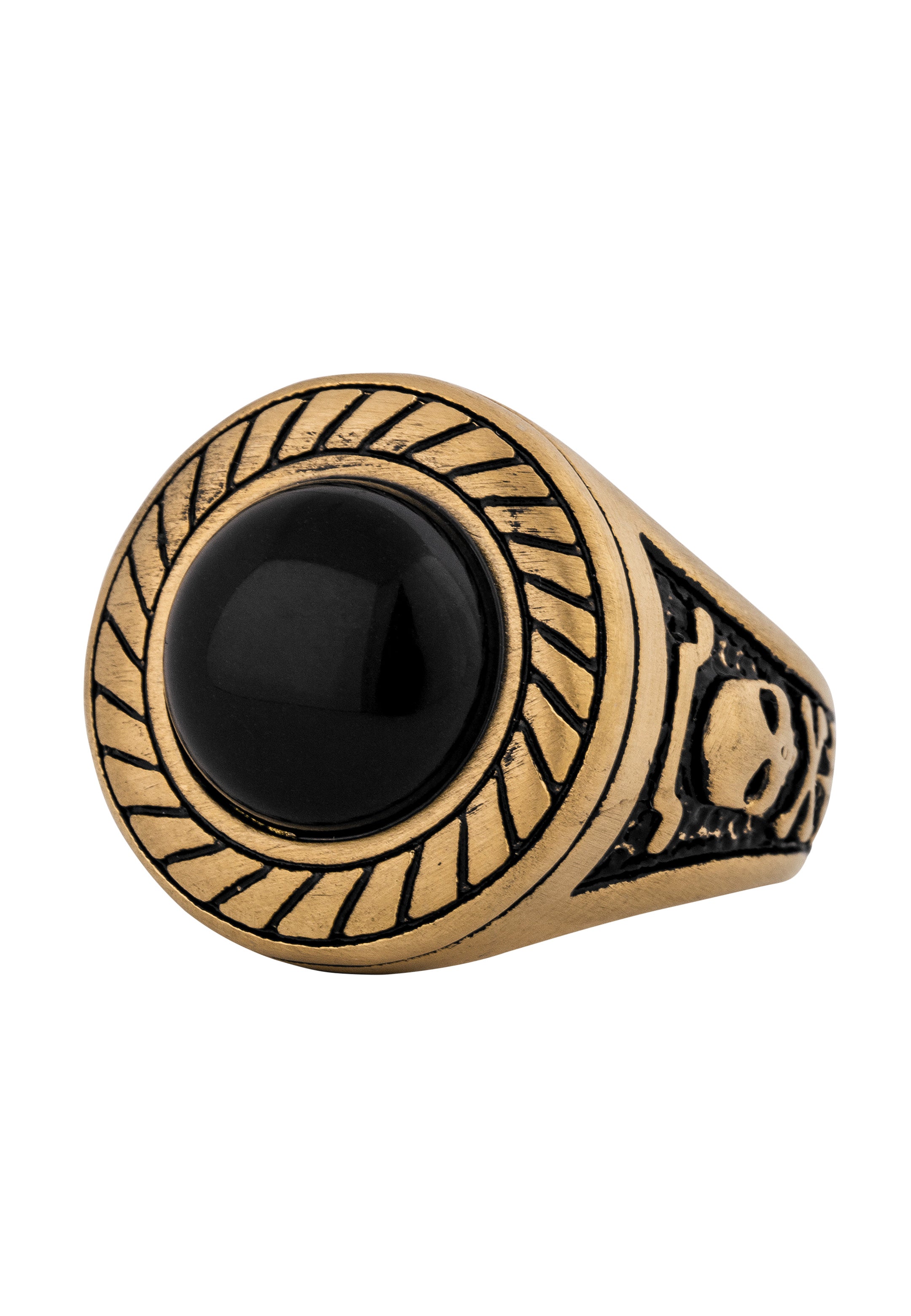 Akitsune-Mortis-Ring-Matte-Gold-Side-Cross