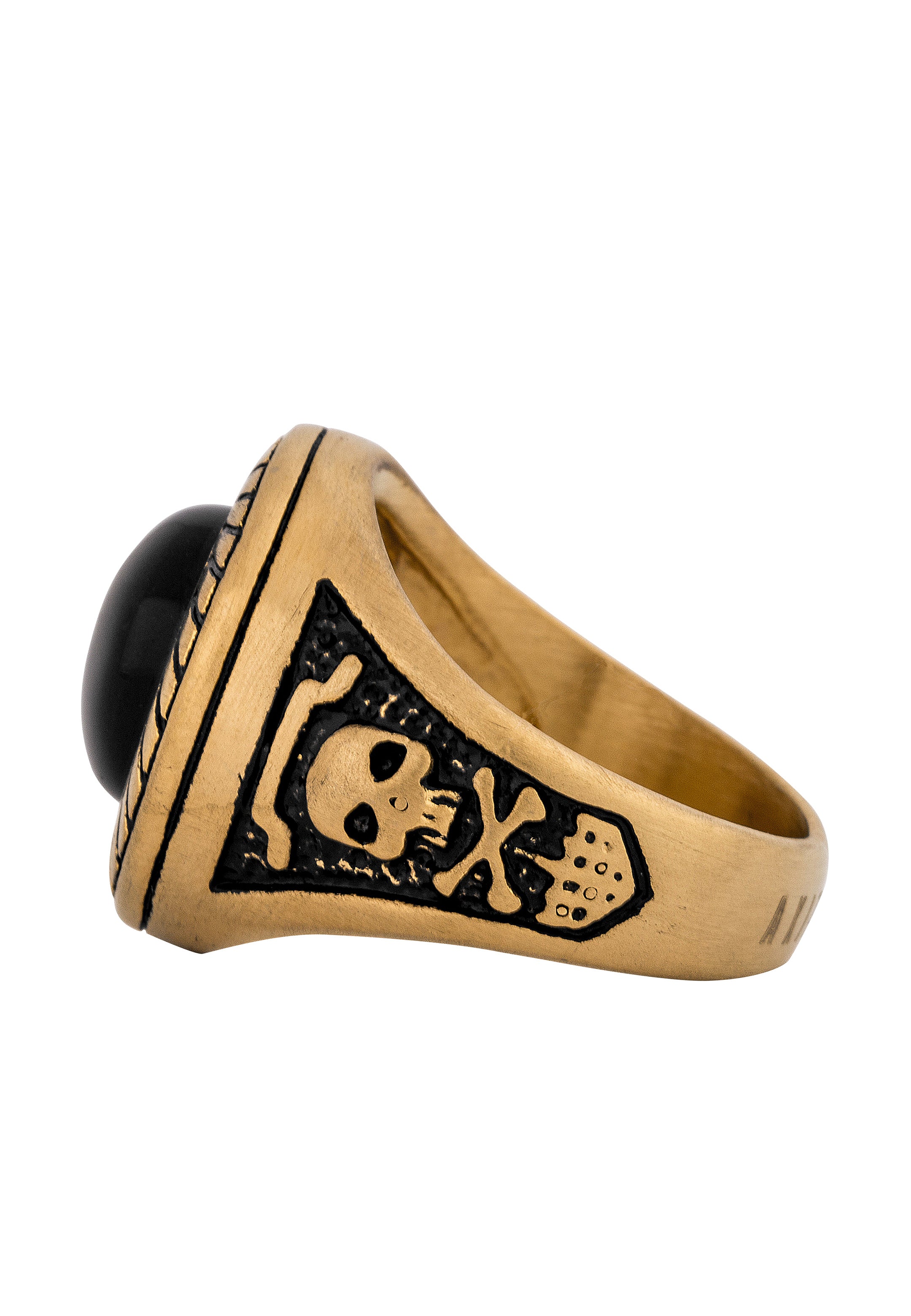 Akitsune-Mortis-Ring-Matte-Gold-Side