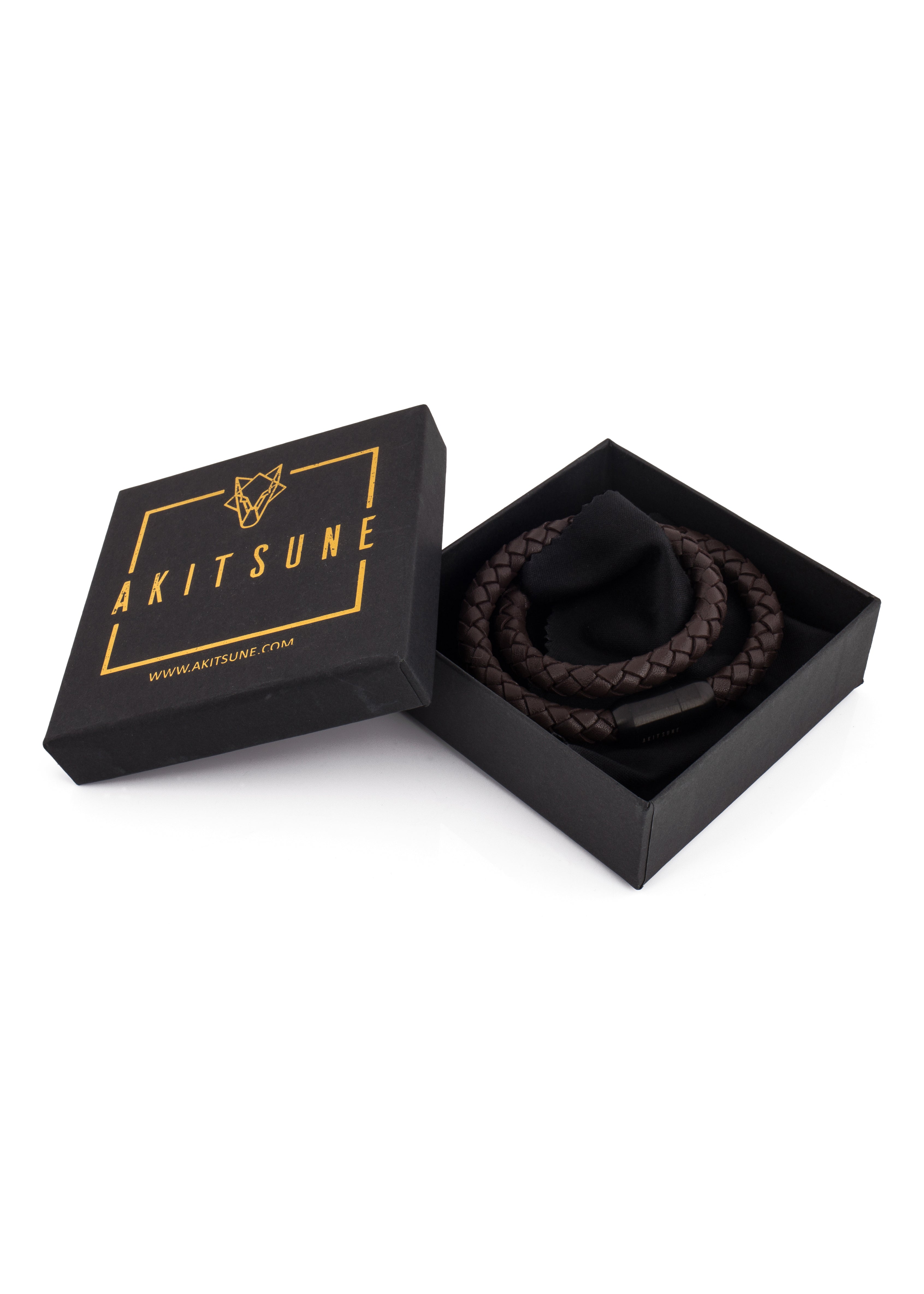 Akitsune-Navis-Leather-Bracelet-Black-Brown