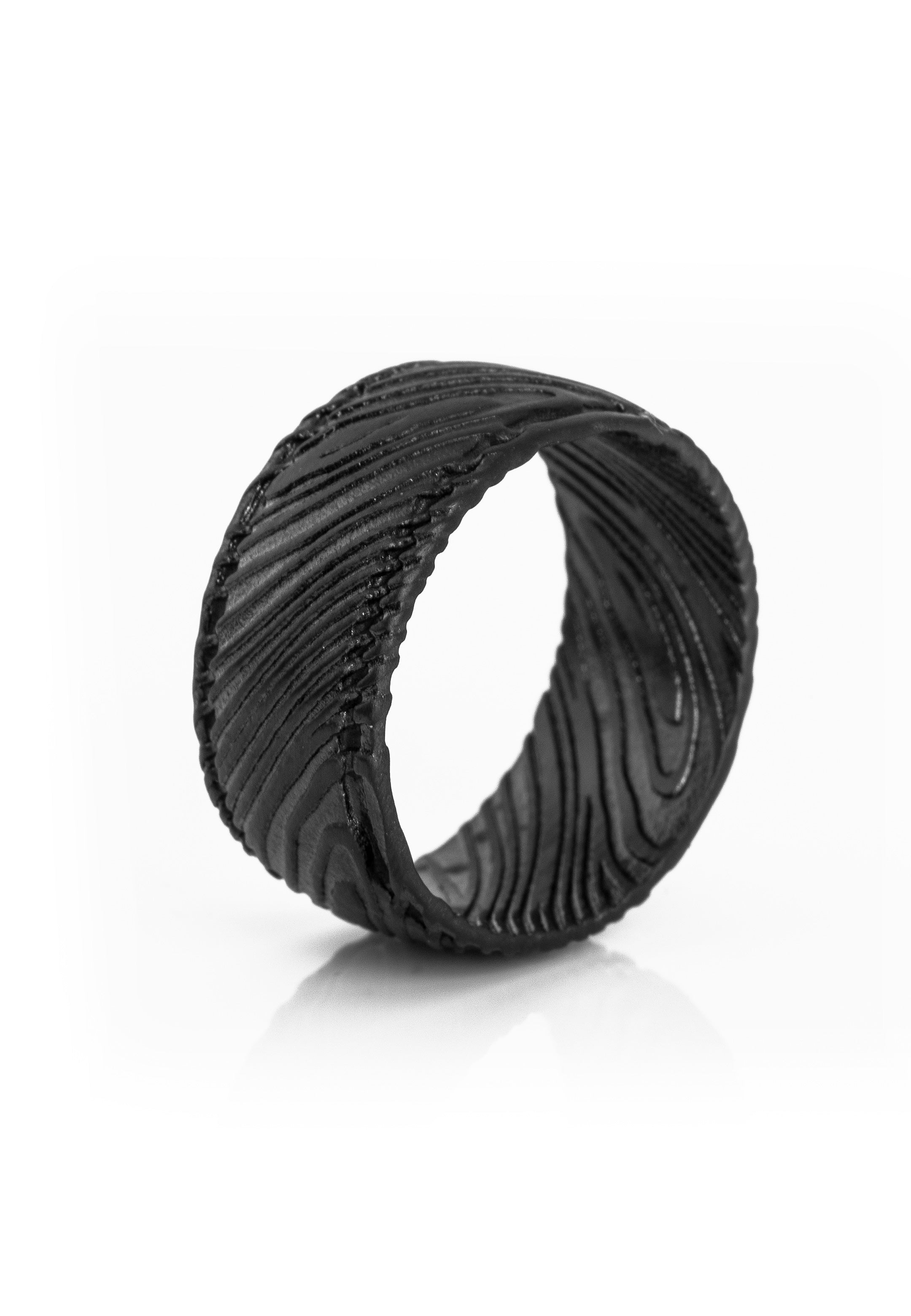 Akitsune-Orbis-Ring-Matte-Black-Damaask-Steel-Side