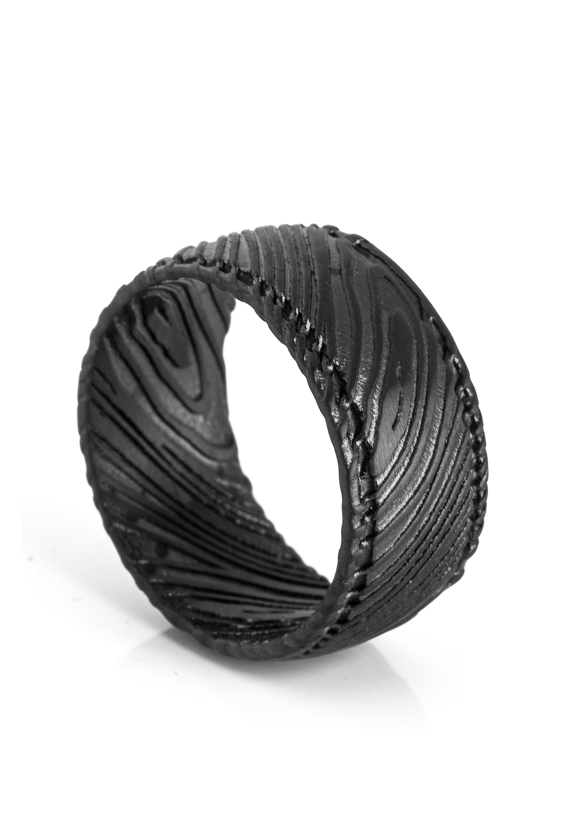 Akitsune-Orbis-Ring-Matte-Black-Damaask-Steel