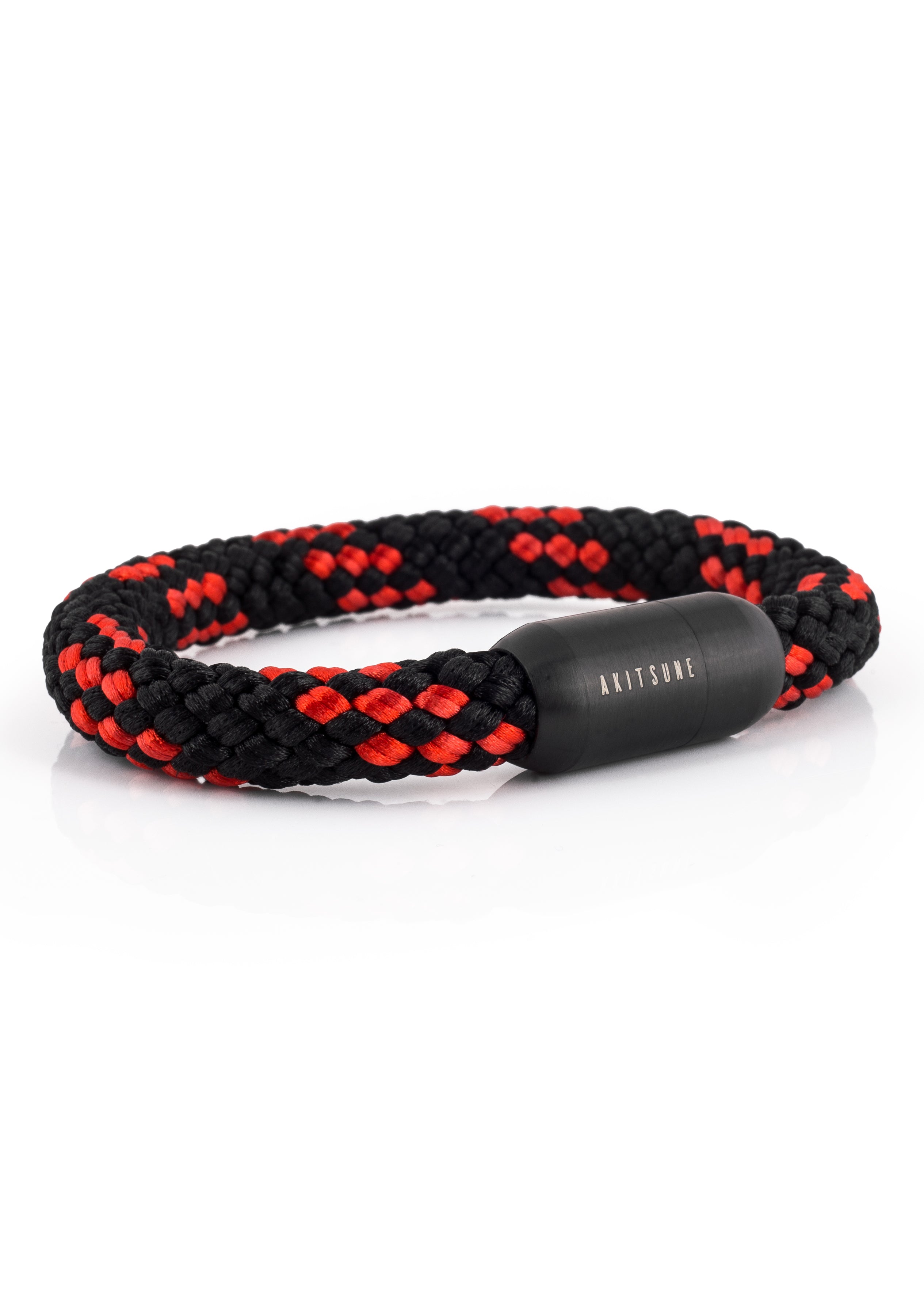 Akitsune-Portus-Nautical-Bracelet-Black-Black-Red-Side