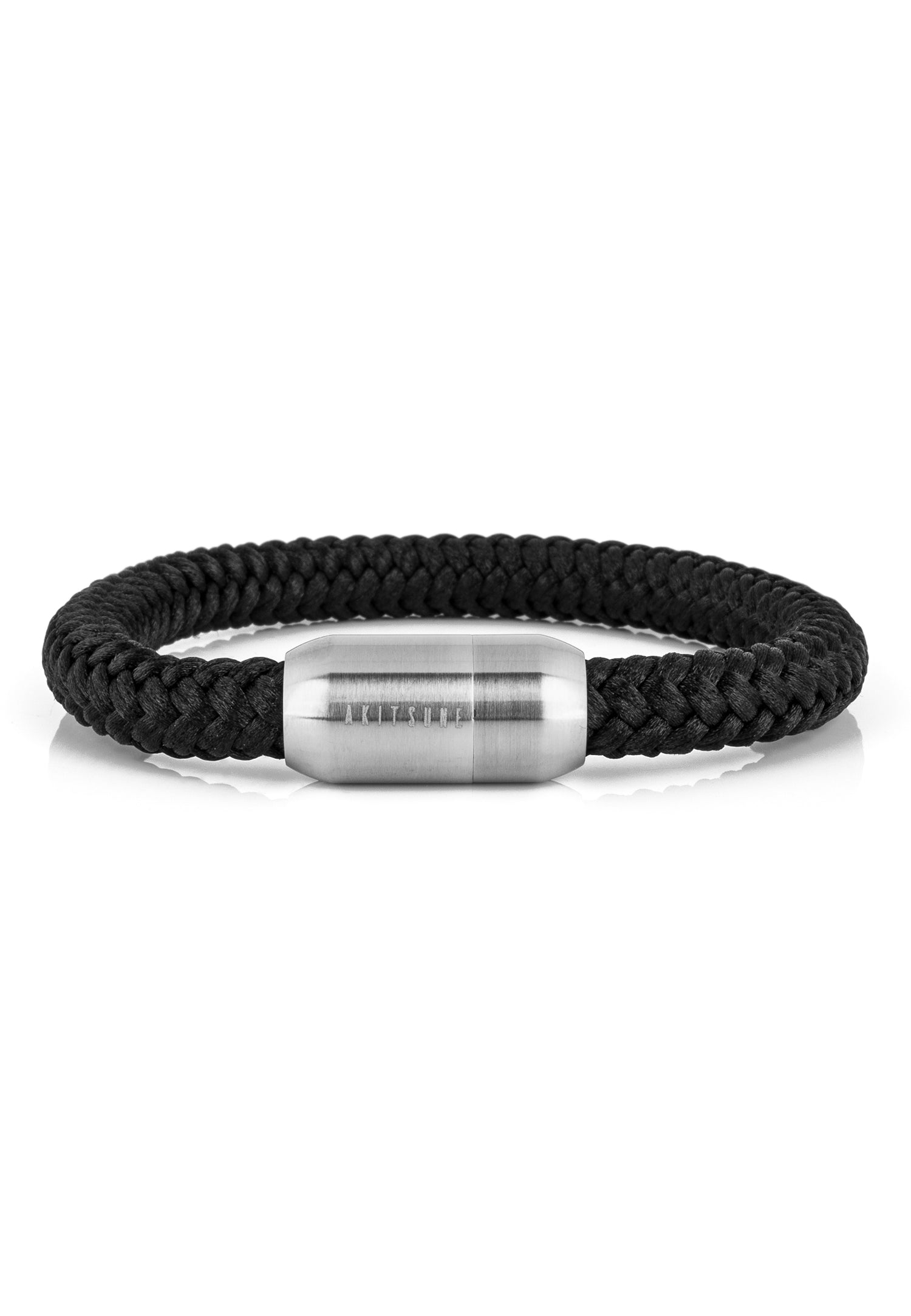 Akitsune-Portus-Nautical-Bracelet-Matte-Silver-Black-Up