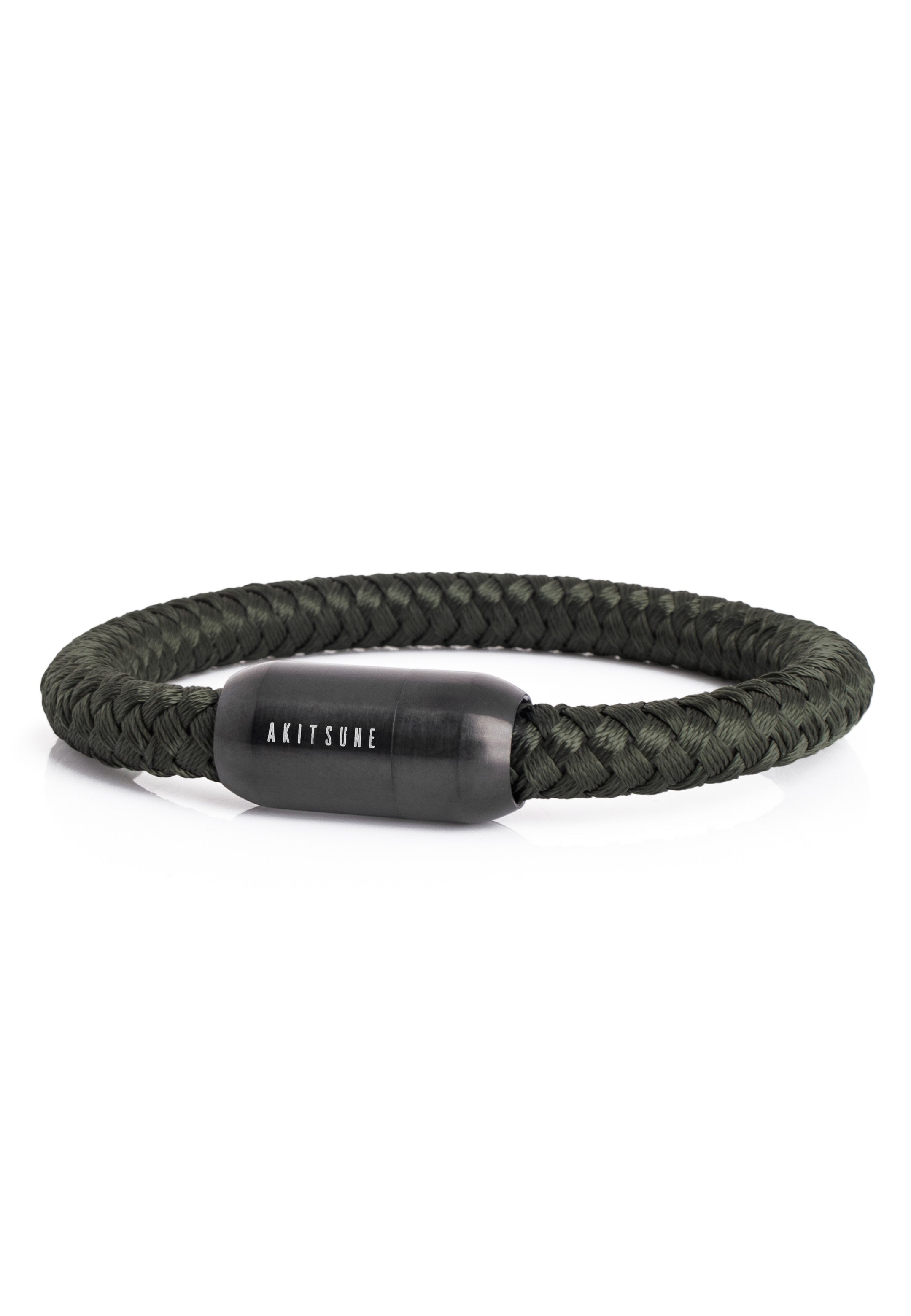 Akitsune-Portus-Nautical-Rope-Bracelet-Matte-Black-Olive-2