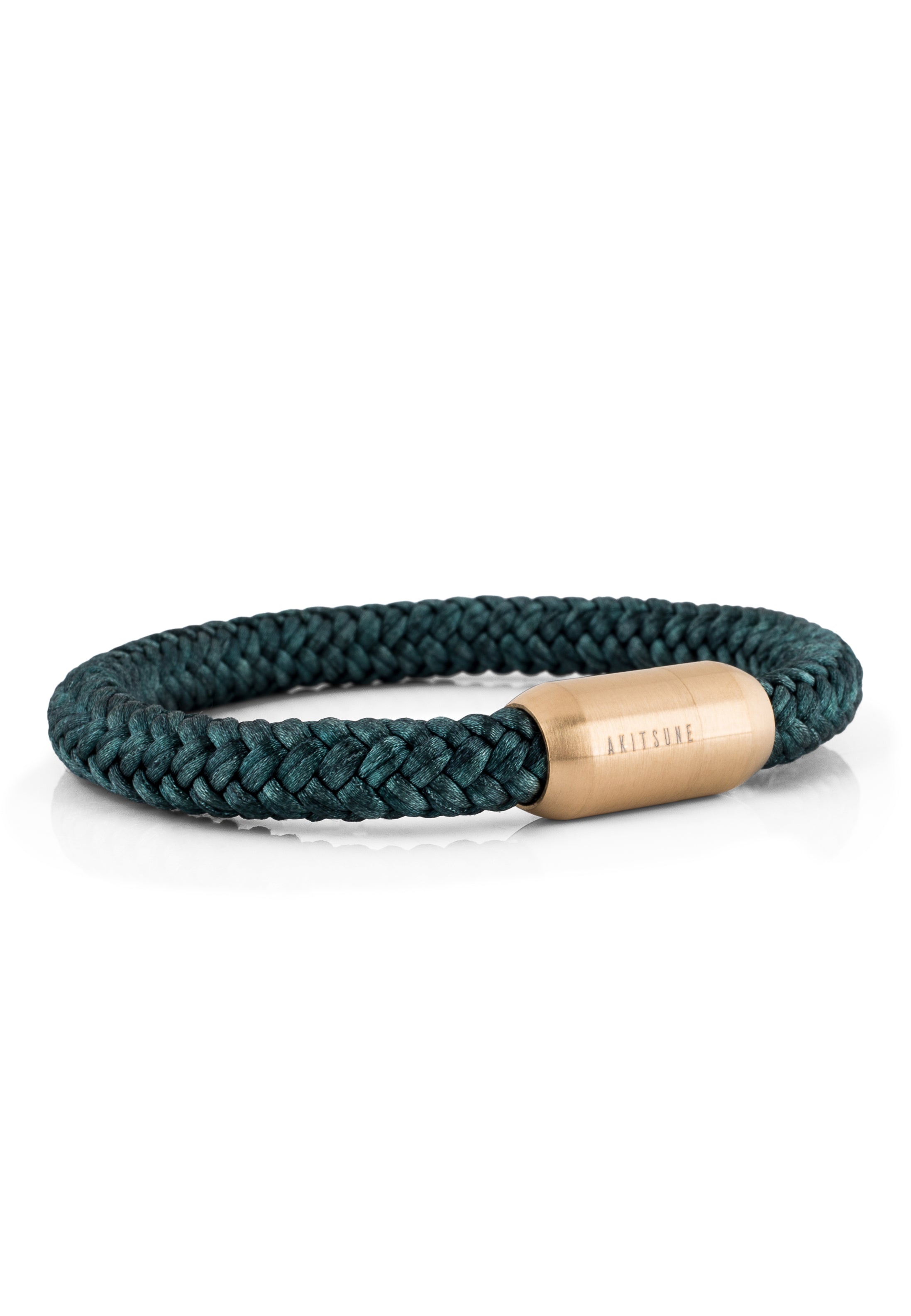 Akitsune-Portus-Nautical-Rope-Bracelet-Matte-Gold-Green-3