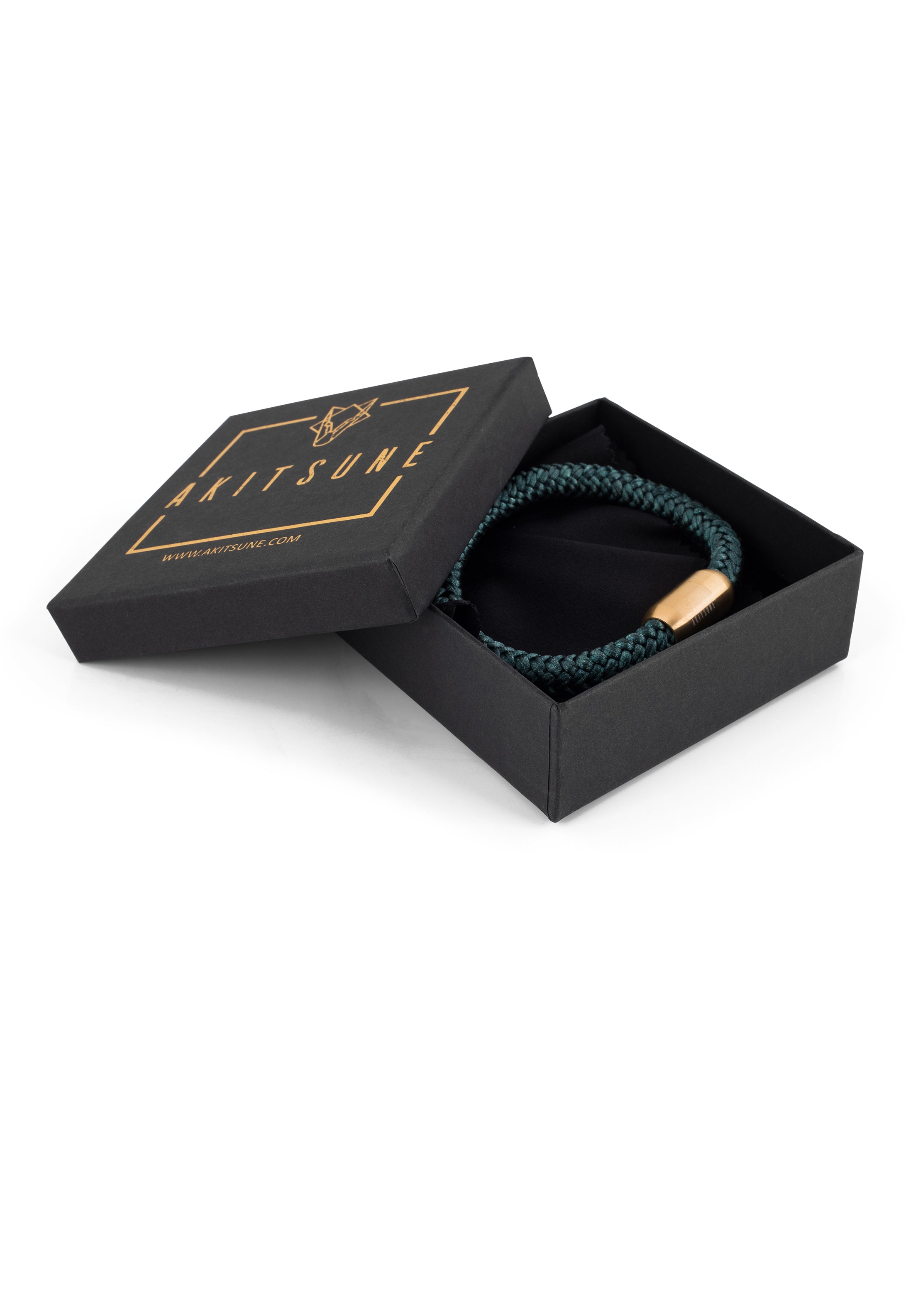 Akitsune-Portus-Nautical-Rope-Bracelet-Matte-Gold-Green-5