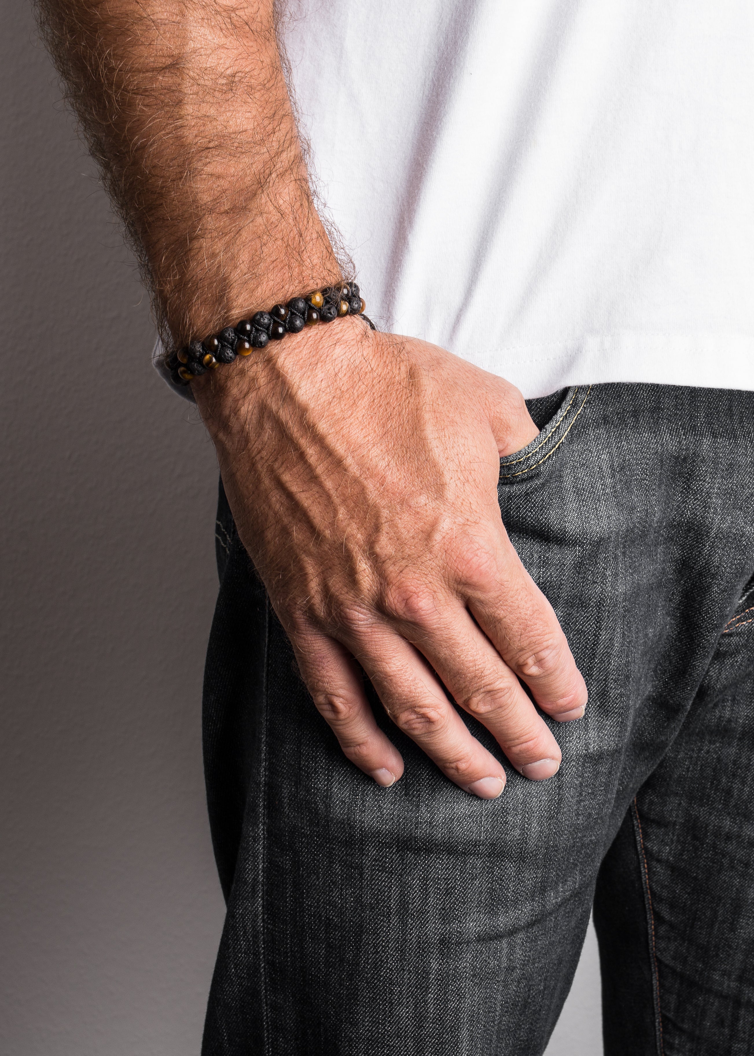 Akitsune-Sensei-Beaded-Bracelet-Tiger-Eye-Yellow-Lava-stone-Model