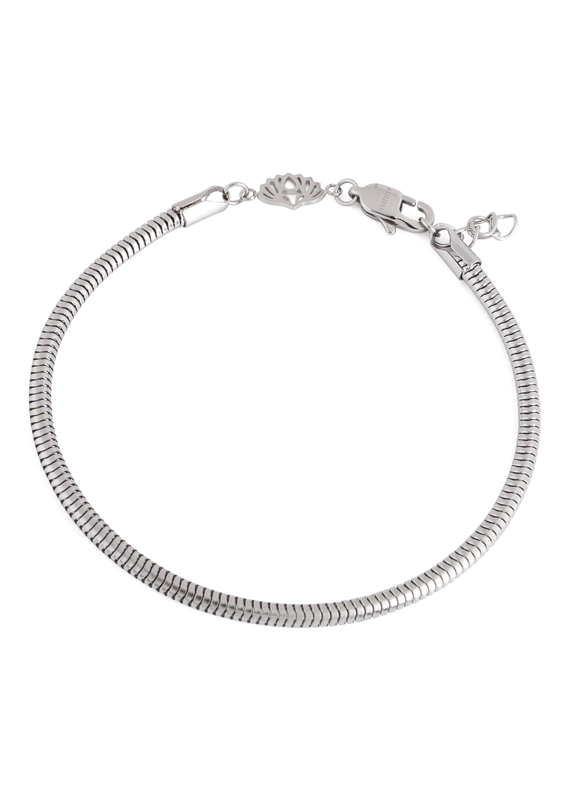 Akitsune-Serpent-Snake-Chain-Link-Bracelet-Silver-3-mm-Full-3