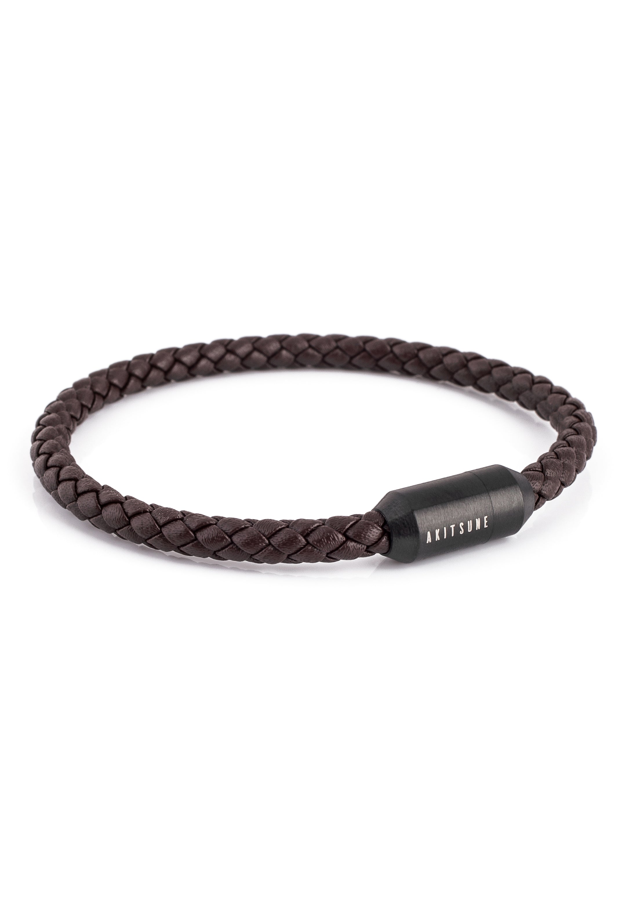 Akitsune-Silva-Leather-Bracelet-Black-Brown