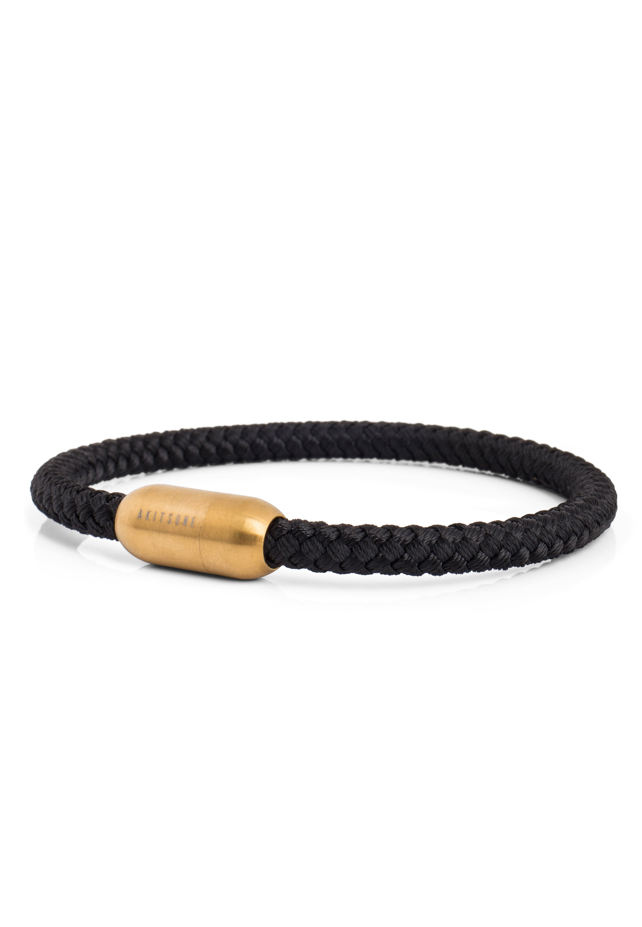 Akitsune-Silva-Nylon-Bracelet-Gold-Black