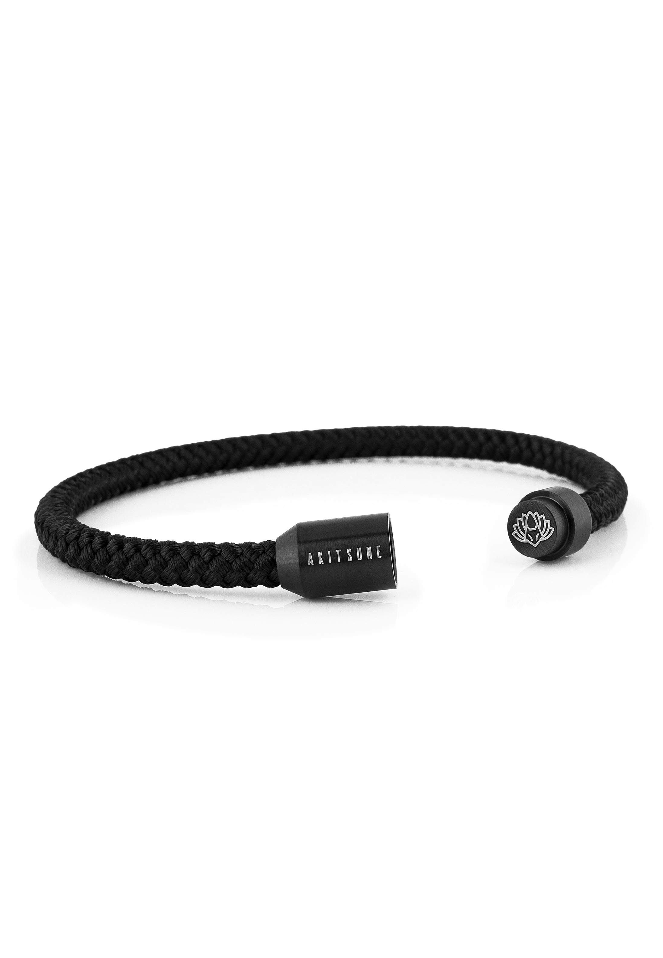 Akitsune-Silva-Nylon-Bracelet-Matte-Black-Black-Detail