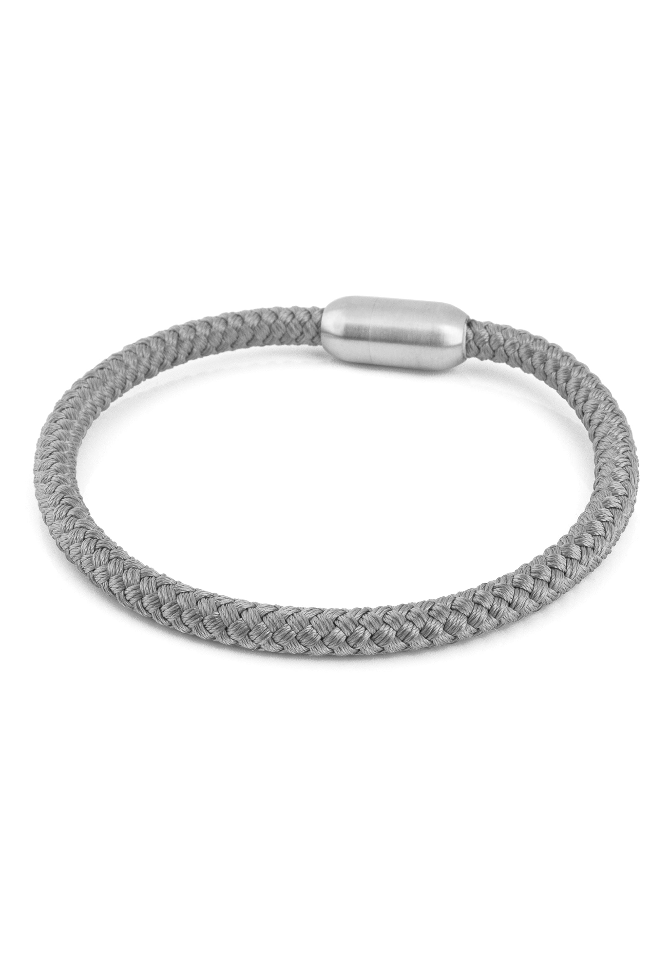 Akitsune-Silva-Nylon-Bracelet-Silver-Grey