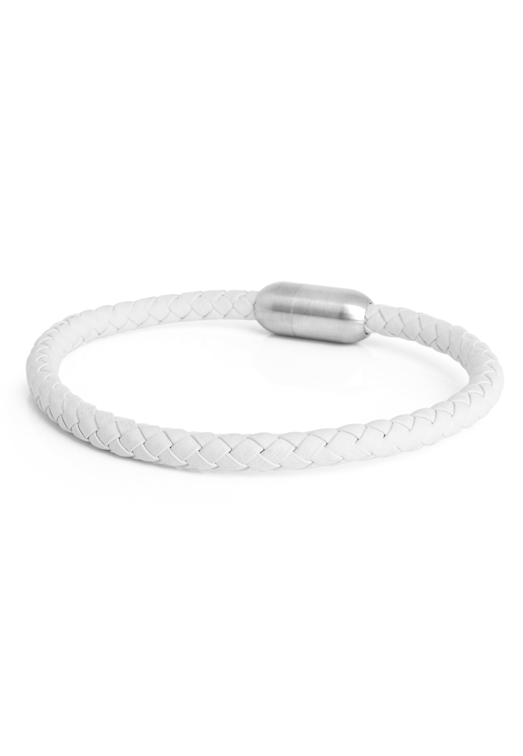 Akitsune-Silvus-Leather-Bracelet-Silver-White-4