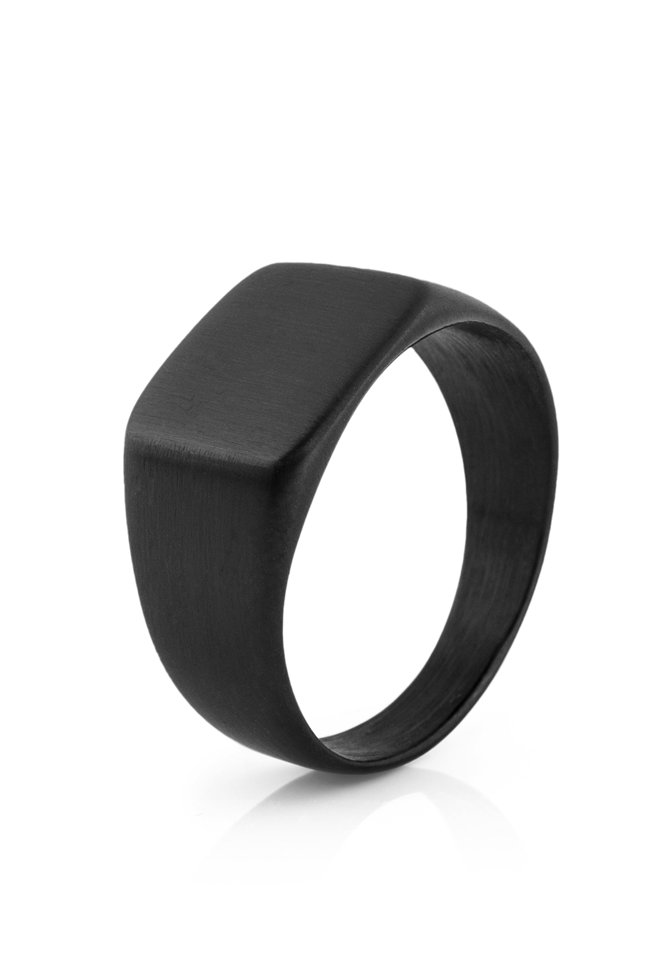 Akitsune-Solida-Signet-Ring-Matte-Black