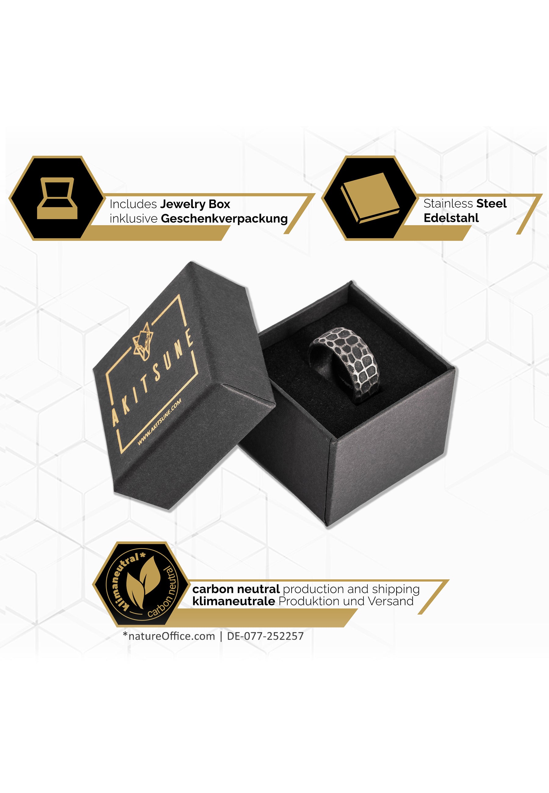 Akitsune-Terra-Ring-Antique-Silver-Band-Hammered-Mens-Packaging-Specs