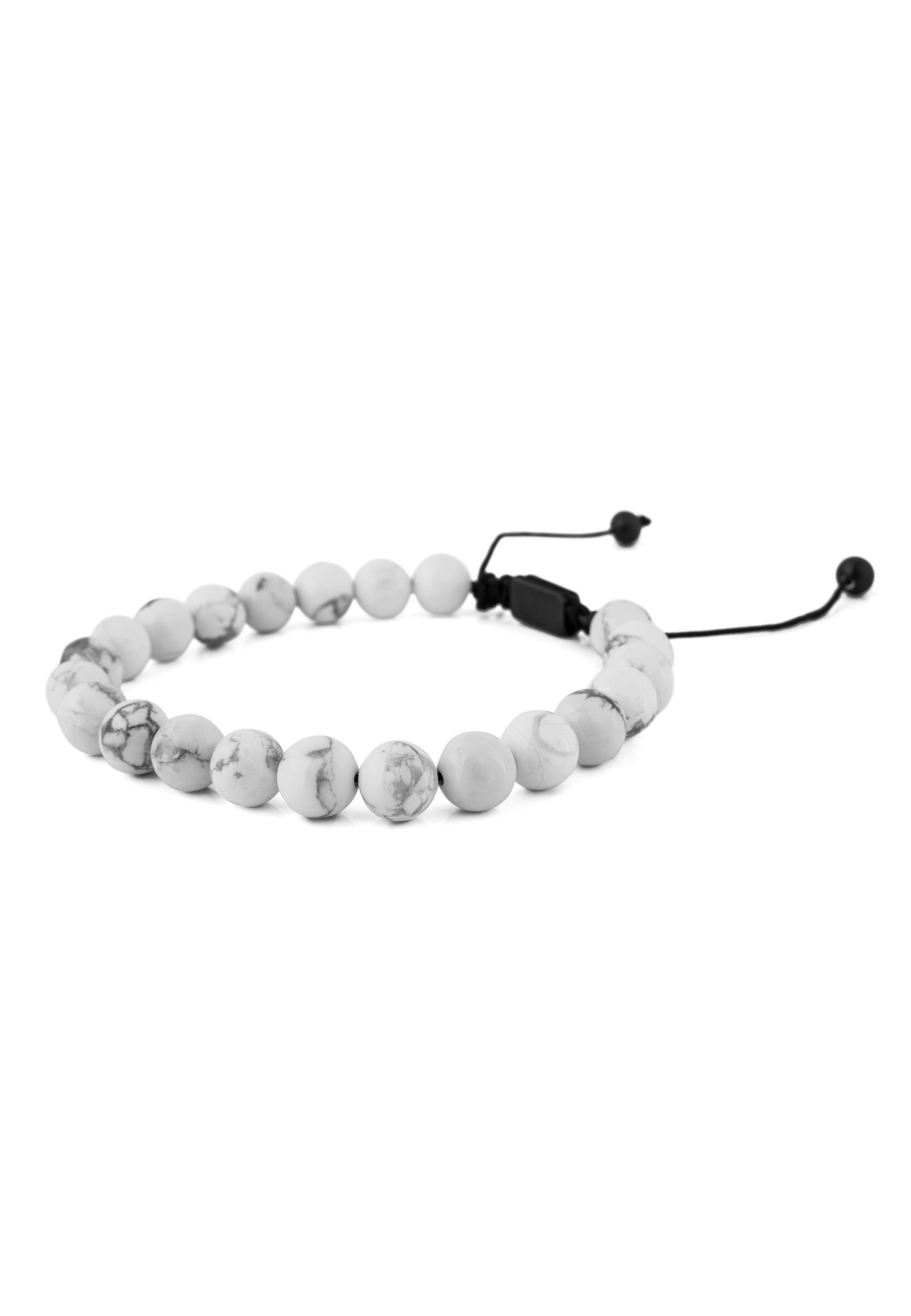 Akitsune-Venatio-Beaded-Bracelet-Black-Howlite-White-4