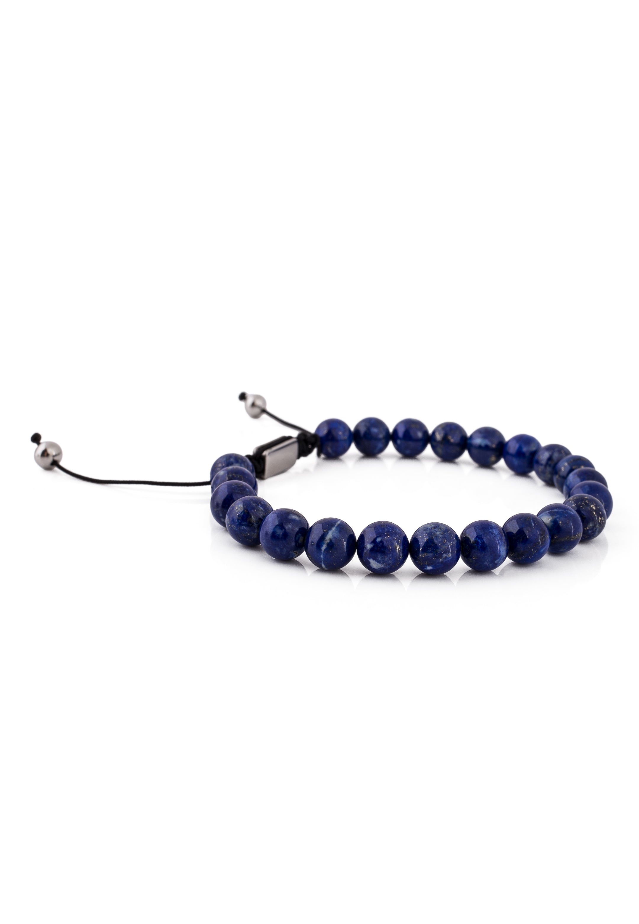 Akitsune-Venatio-Beaded-Bracelet-Silver-Lapis-Blue-4