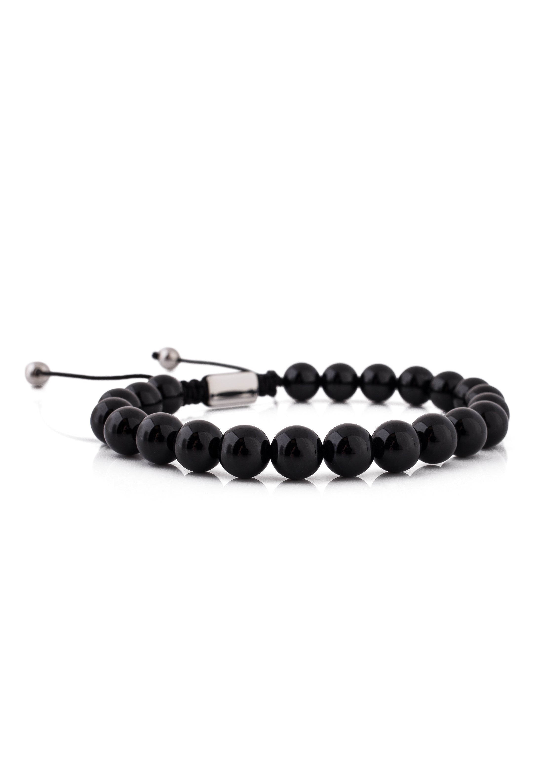 Akitsune-Venatio-Beaded-Bracelet-Silver-Marble-Black-5
