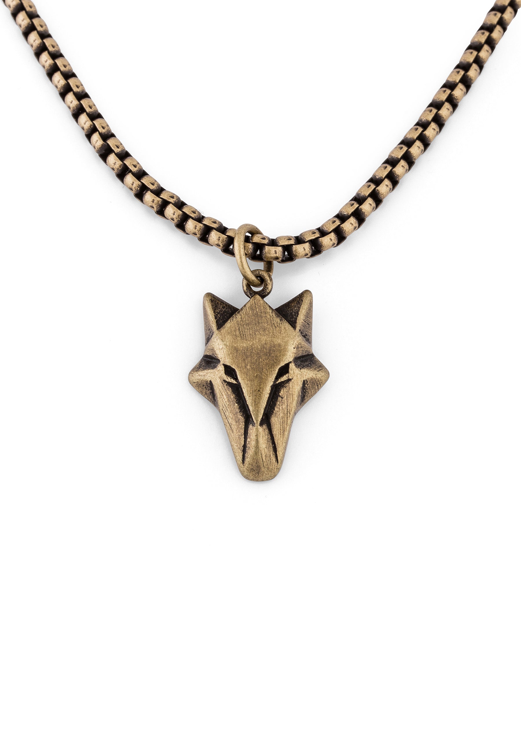 Akitsune-Vulpes-Pendant-Necklace-Fox-Style-Brass-Front