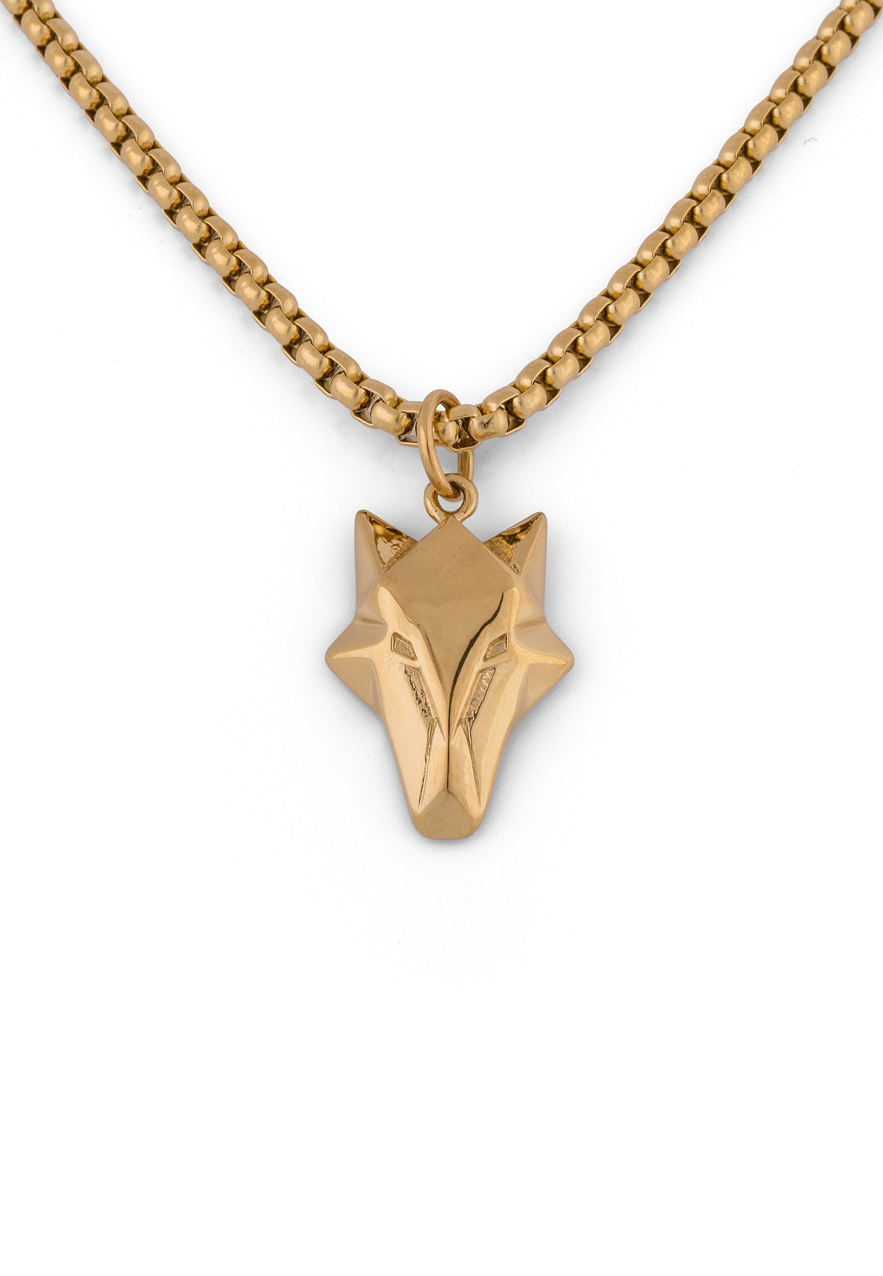 Akitsune-Vulpes-Pendant-Necklace-Fox-Style-Gold-Front